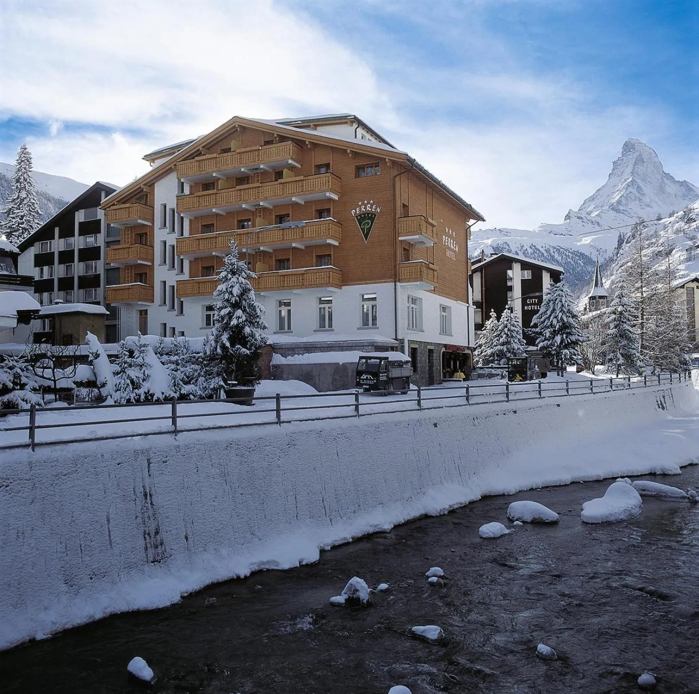 Property building in Alpine Hotel Perren