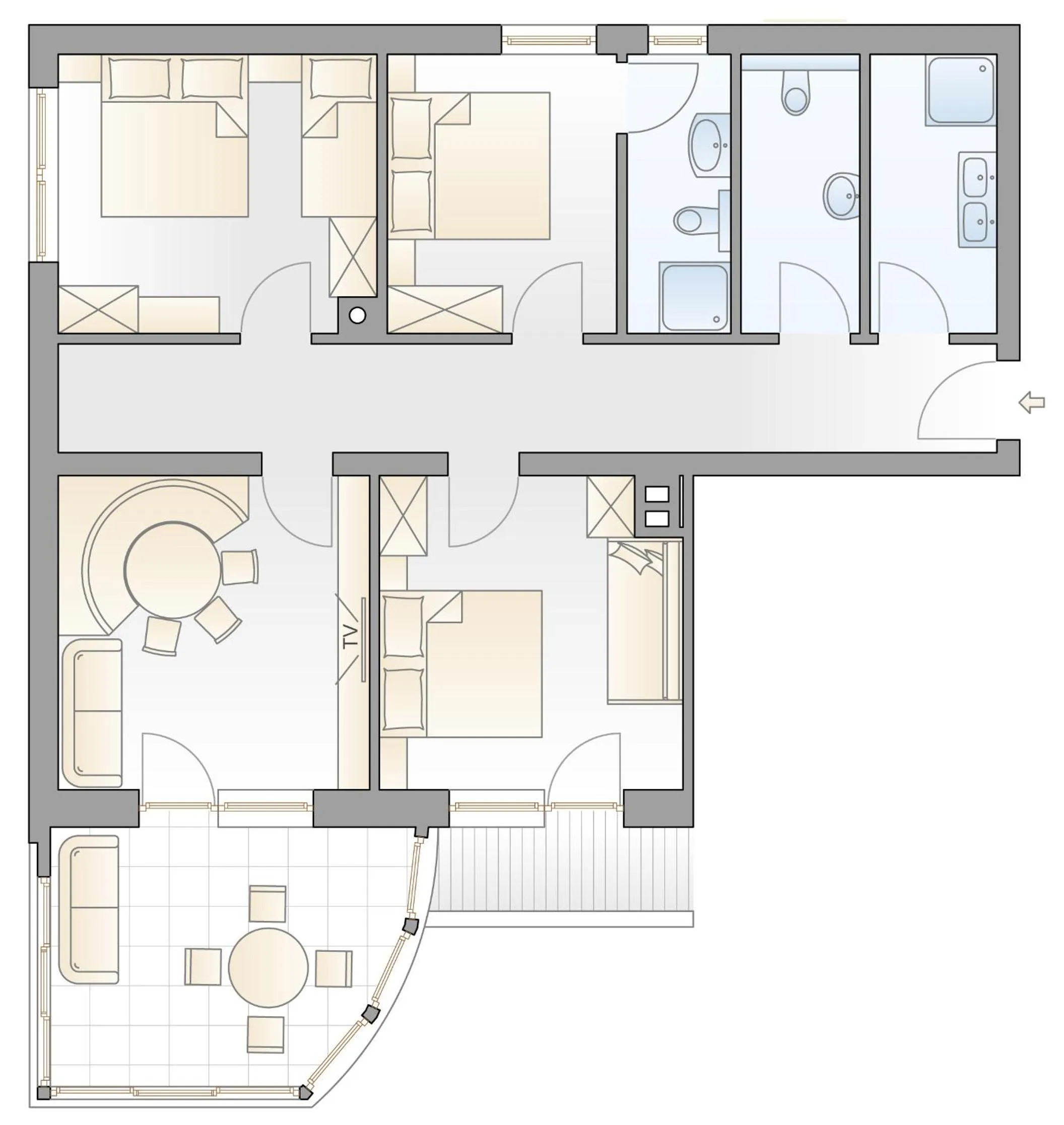 Floor plan in Apart Hotel Ideal
