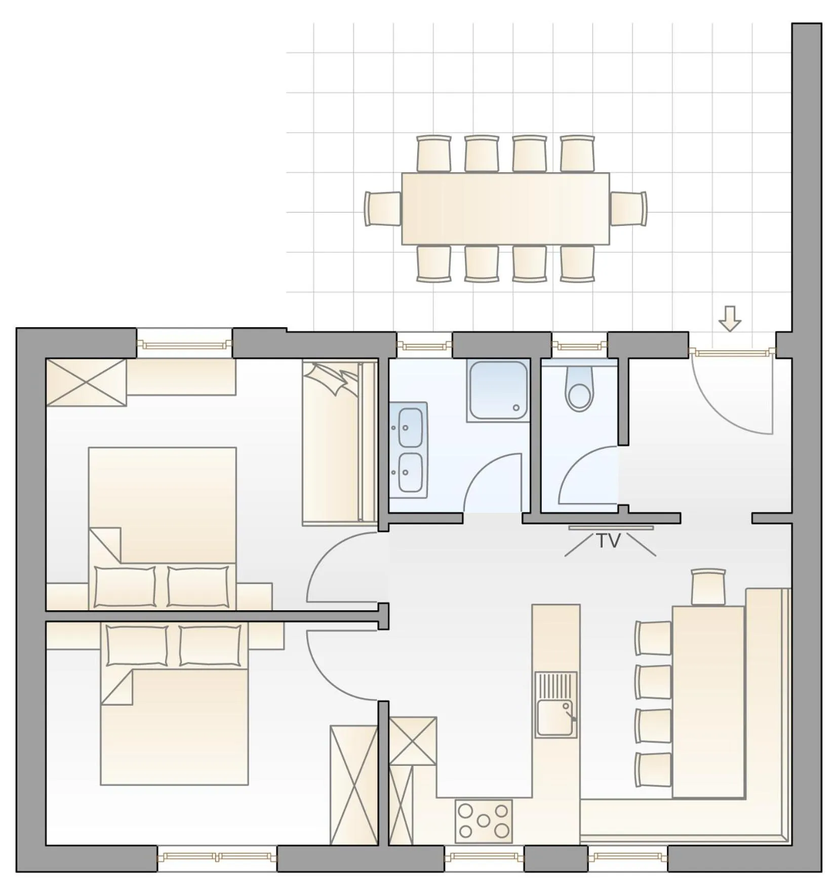 Floor plan in Apart Hotel Ideal