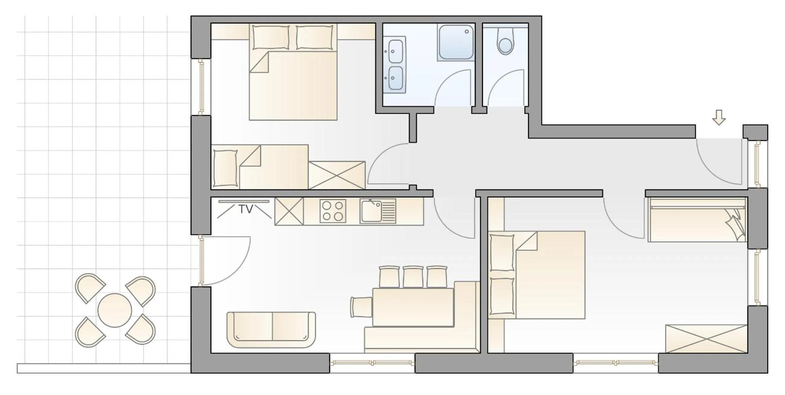 Floor plan in Apart Hotel Ideal