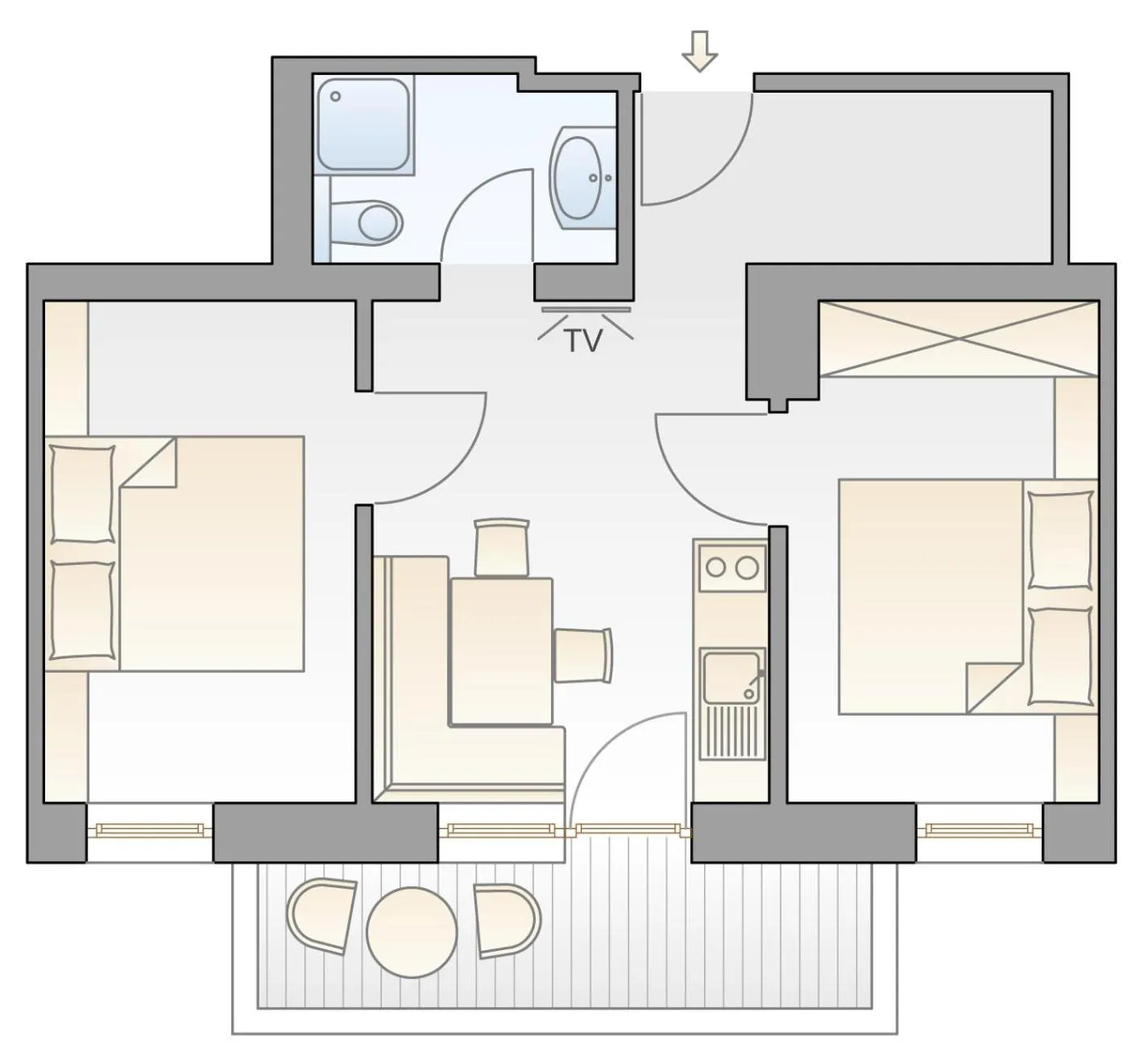 Floor plan in Apart Hotel Ideal