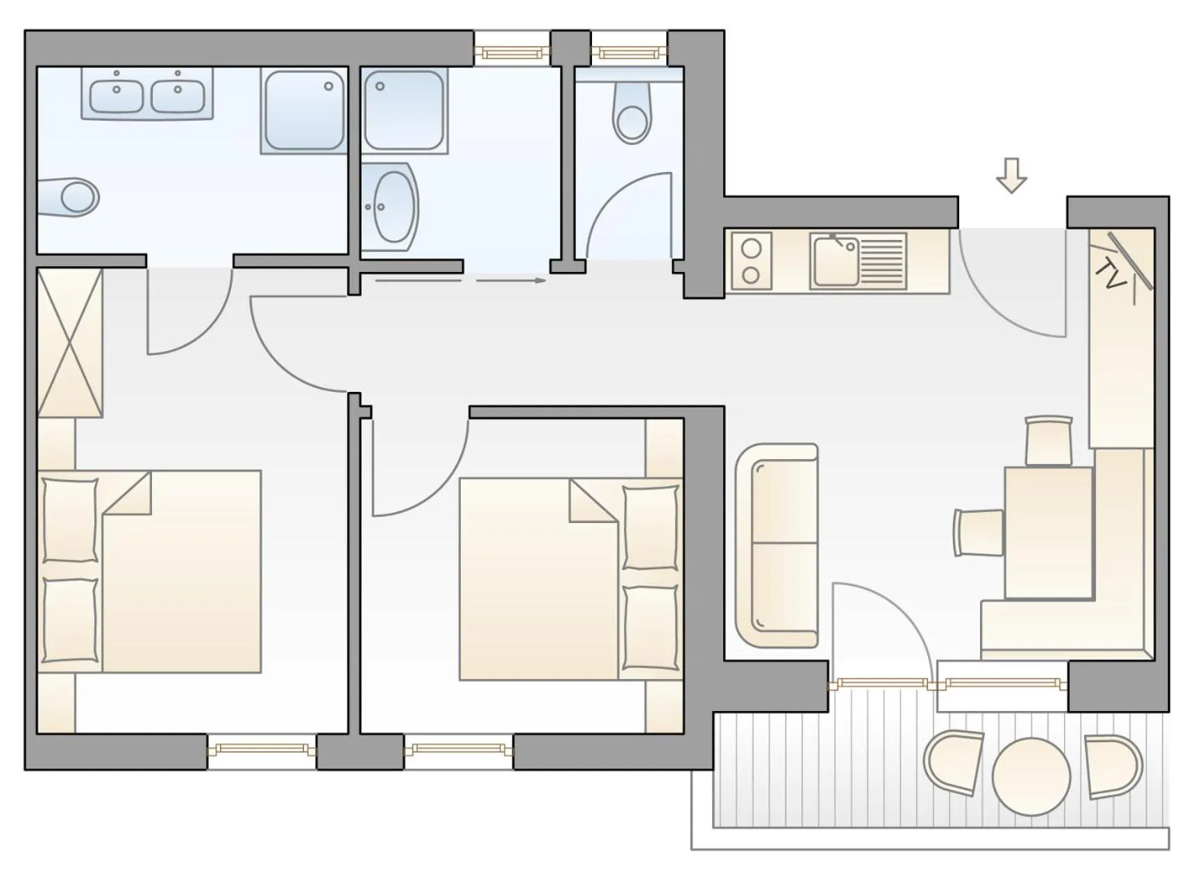 Floor plan in Apart Hotel Ideal