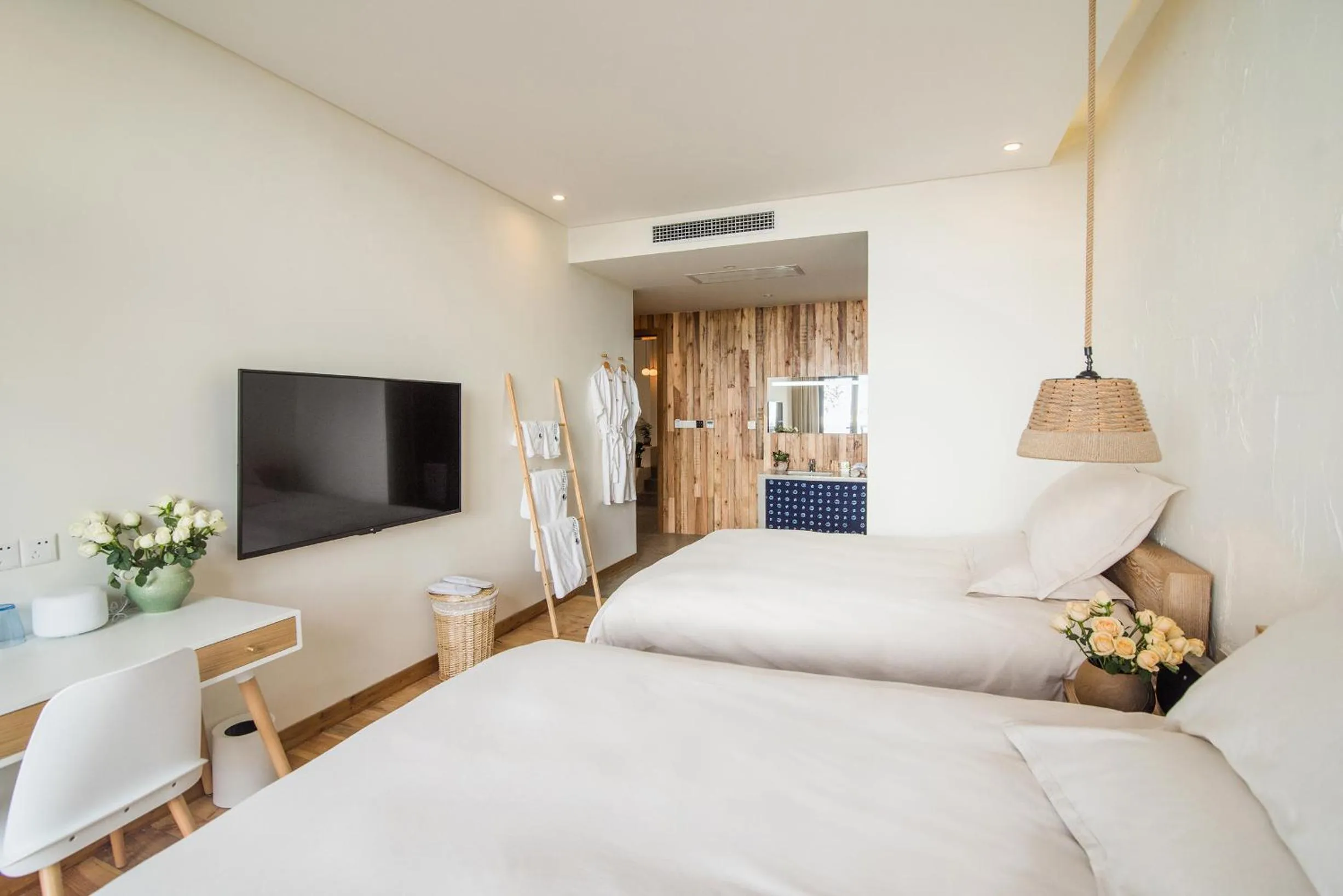 Bed in Yuanshanqing·Stone Hill Seaview Guesthouse