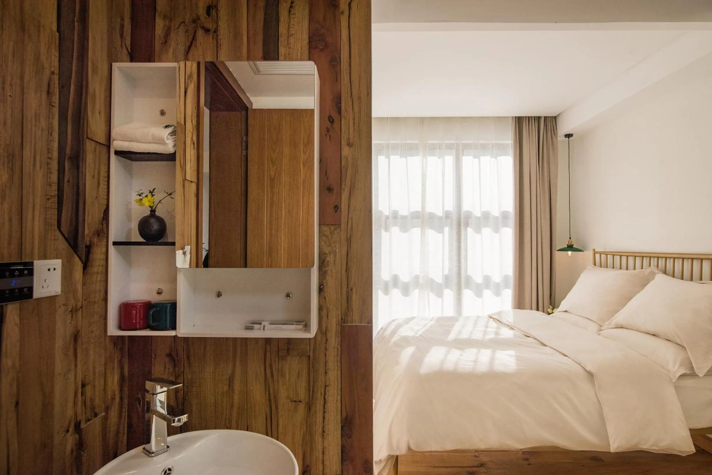 Bed in Yuanshanqing·Stone Hill Seaview Guesthouse