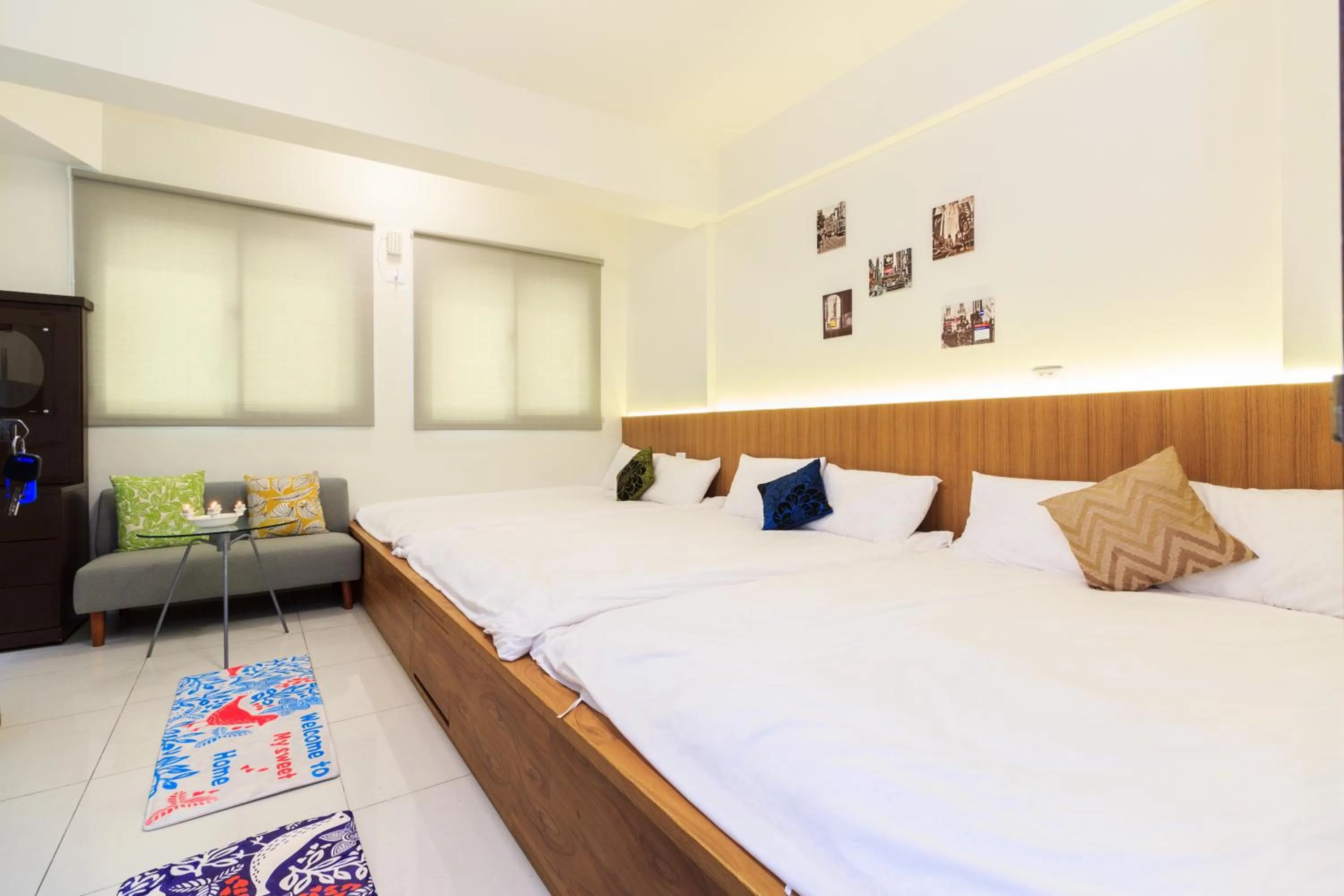 Bed in Yilan Dongshan Cypress B&B