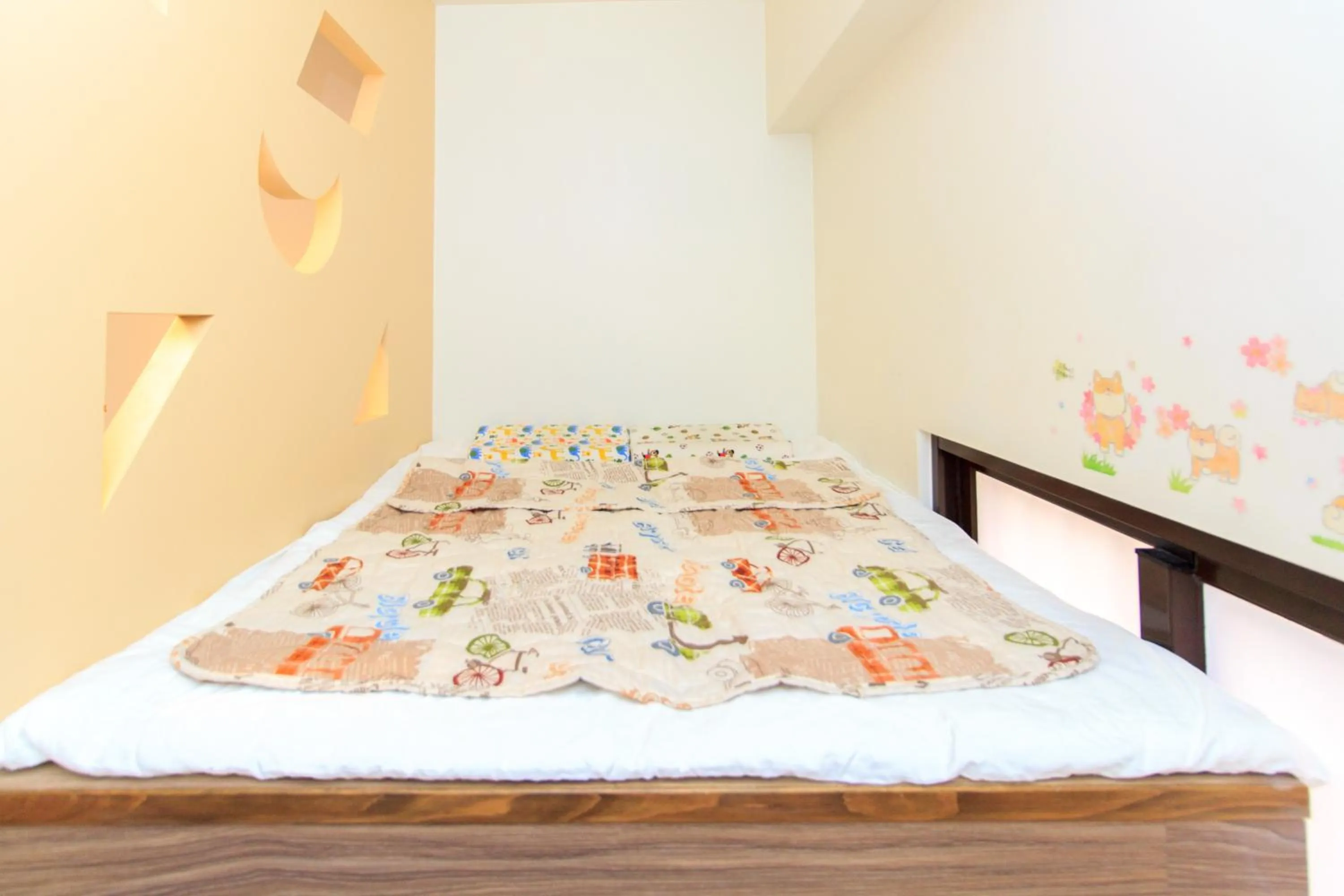 Bed in Yilan Dongshan Cypress B&B