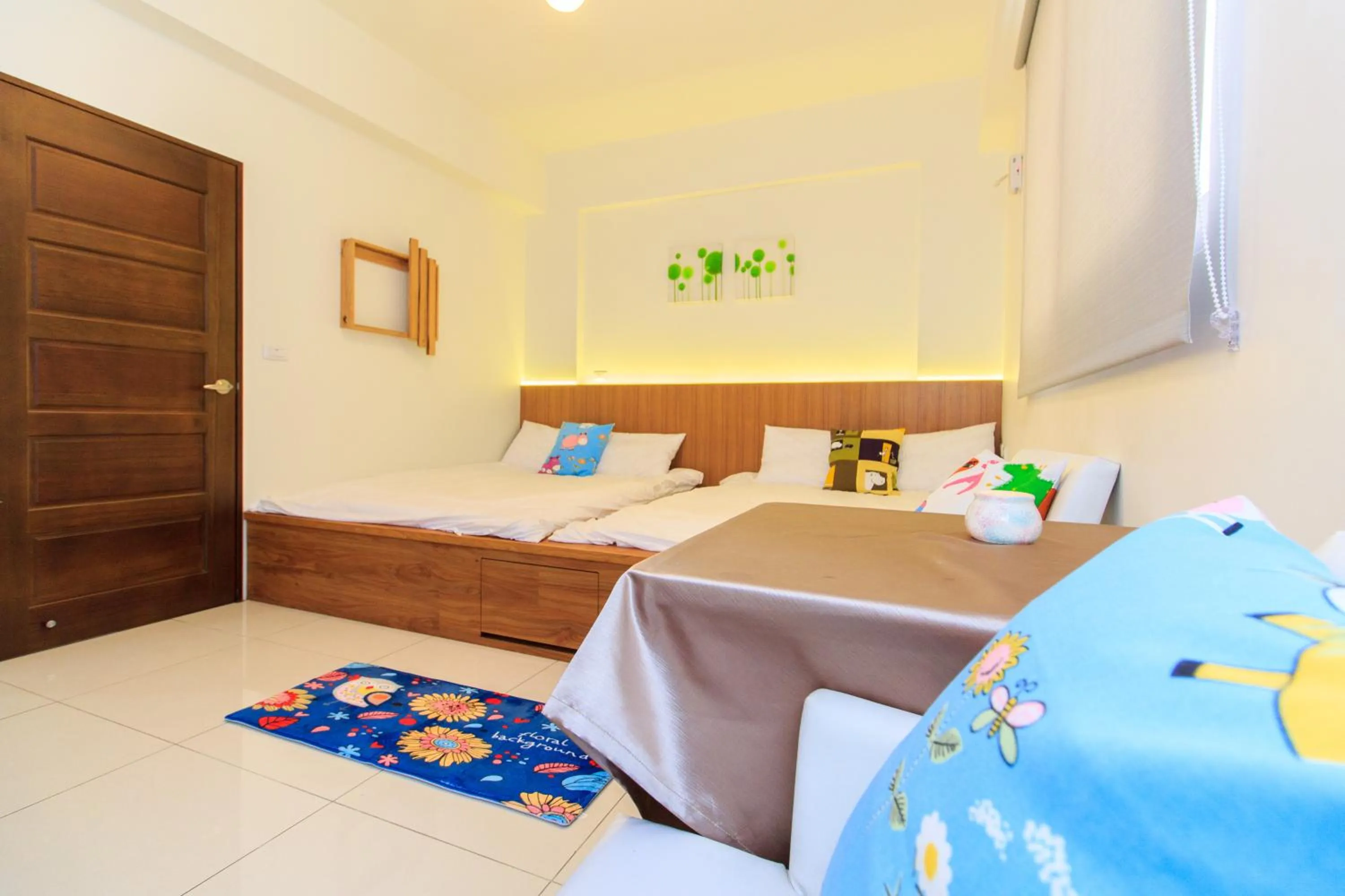 Bed in Yilan Dongshan Cypress B&B