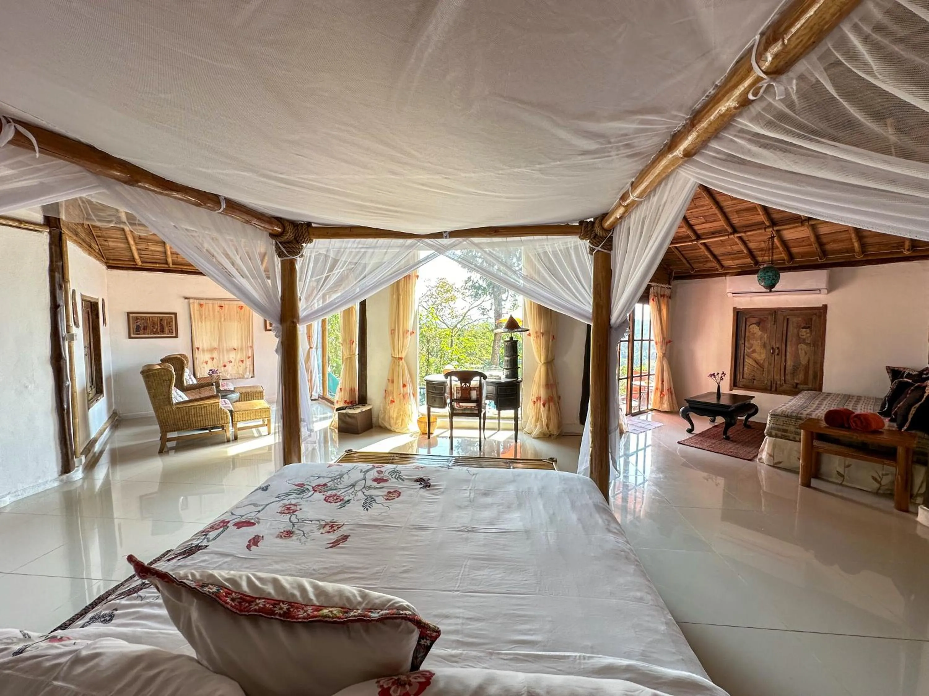 Bed in Phu Chaisai Chiang Rai Mountain Resort