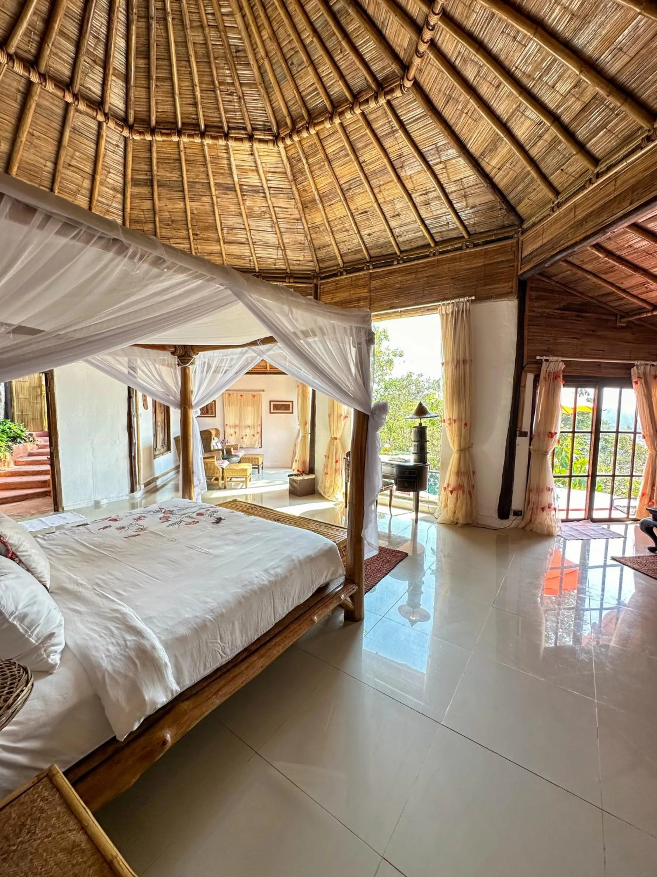 Bed in Phu Chaisai Chiang Rai Mountain Resort