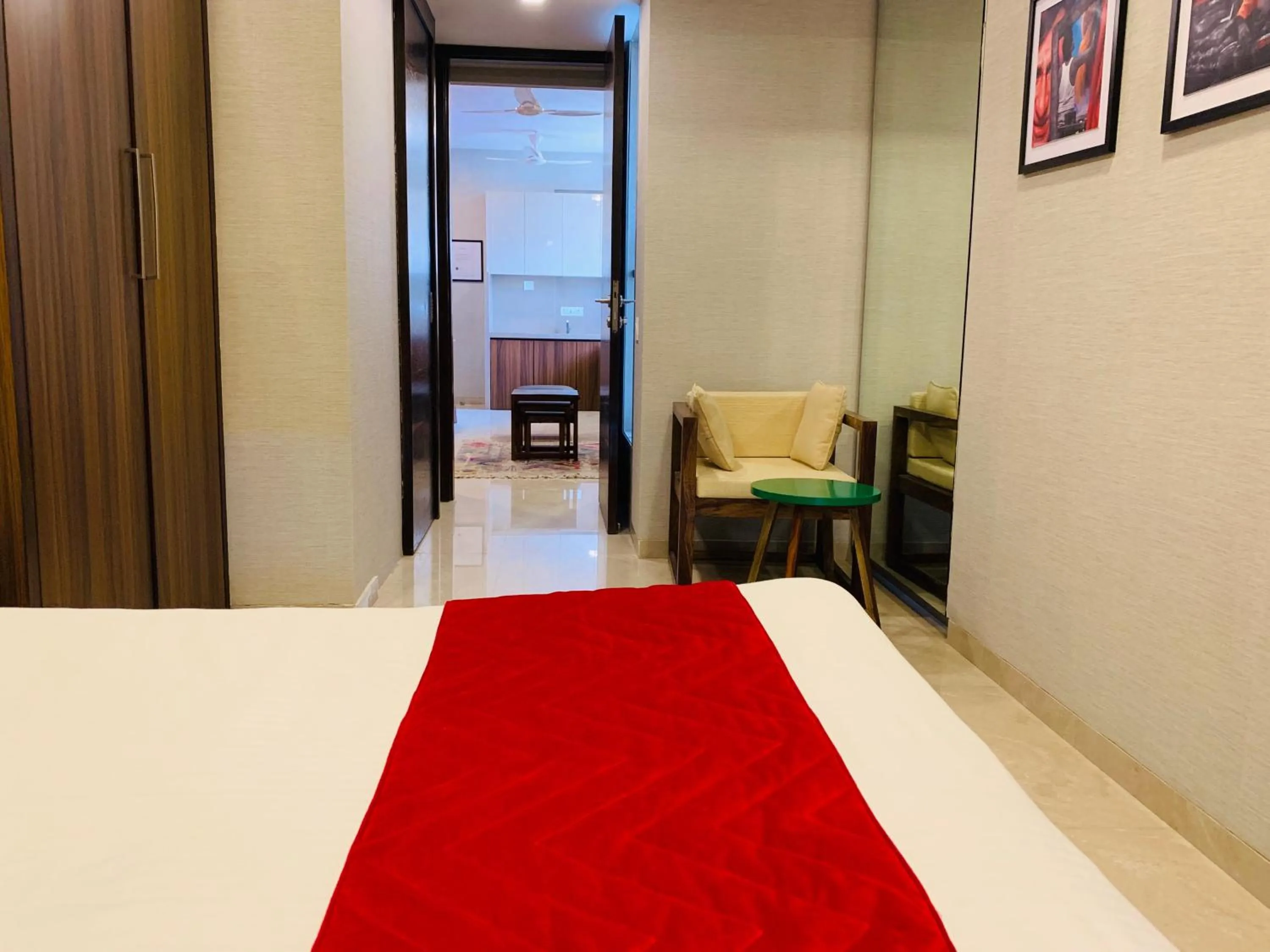 Bedroom, Bed in Theory9 Premium Service Apartments Khar