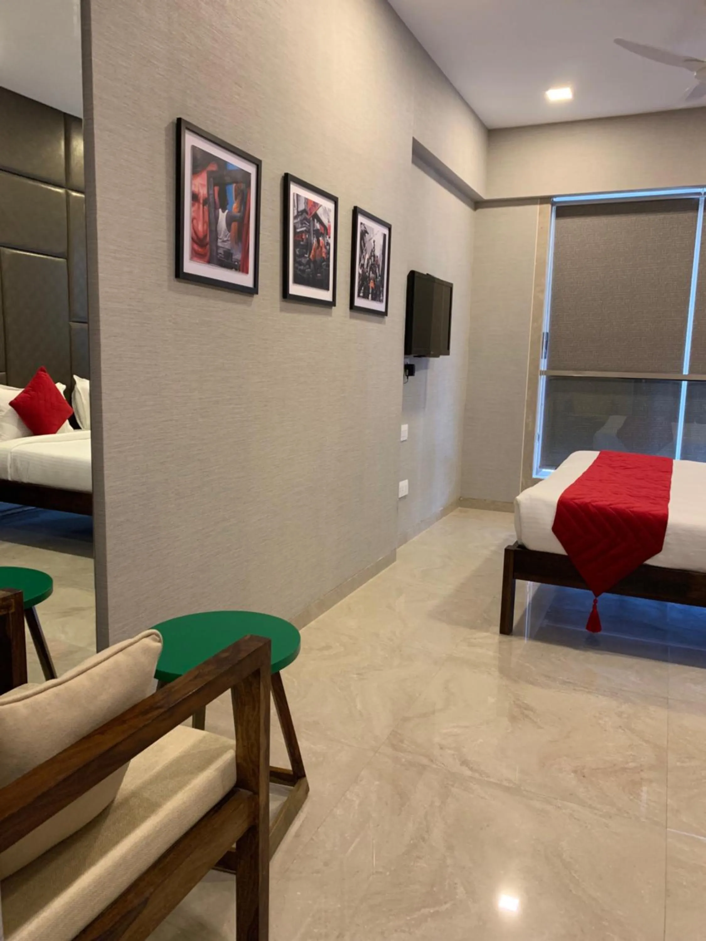 Bathroom, Bed in Theory9 Premium Service Apartments Khar