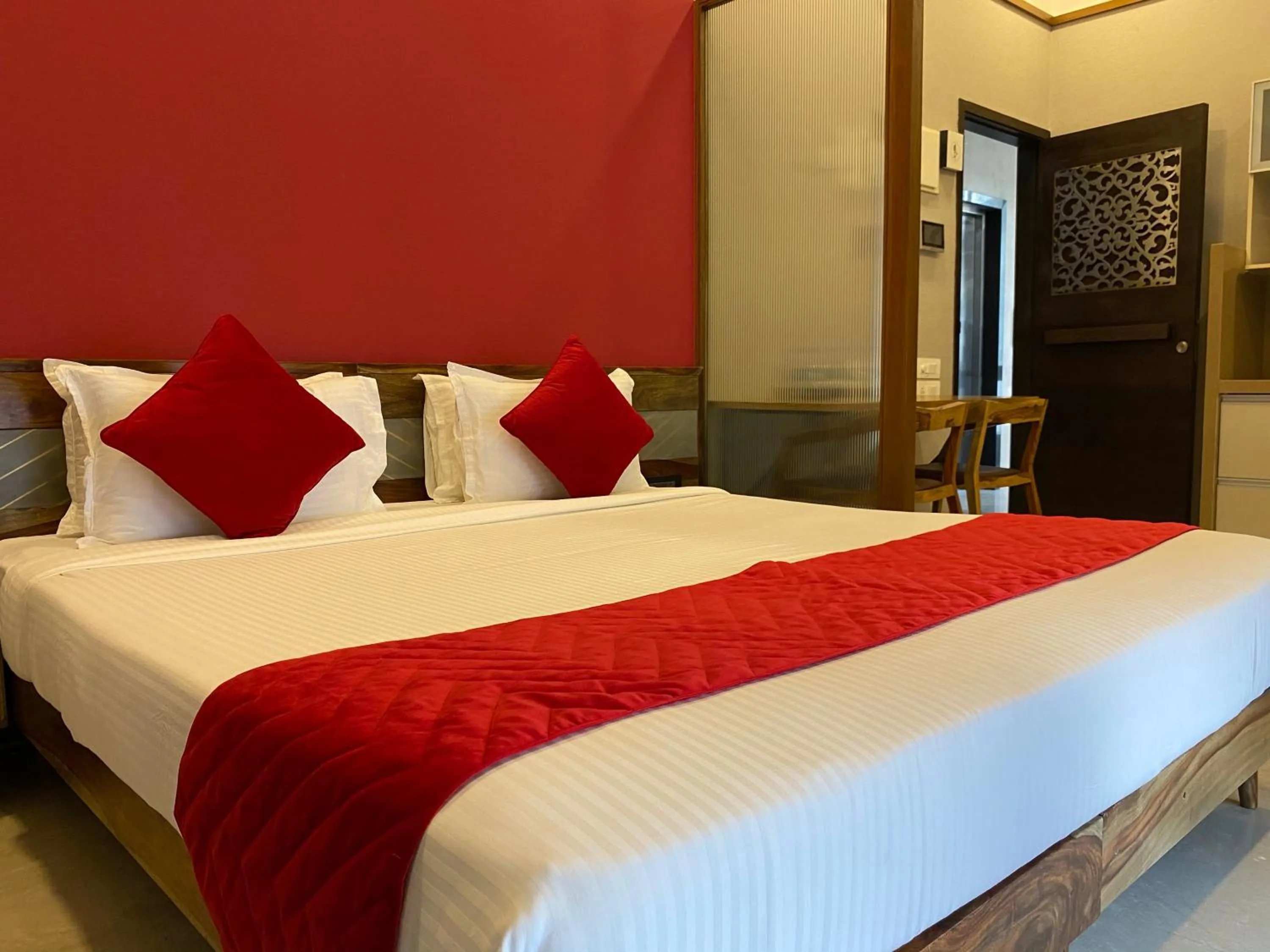 Bedroom, Bed in Theory9 Premium Service Apartments Khar