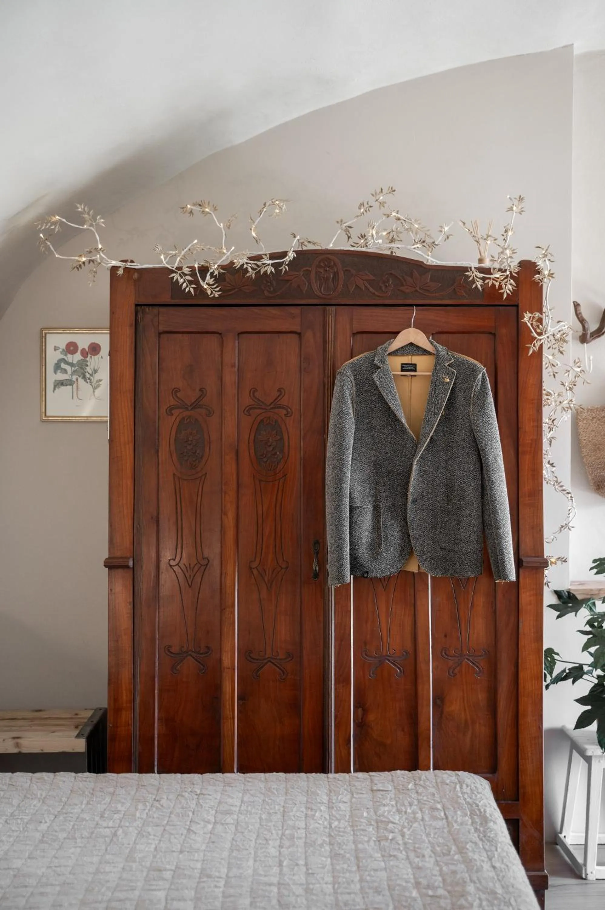 Bedroom in Baita Naturas con piscina idromassaggio calda, privata e gratuita