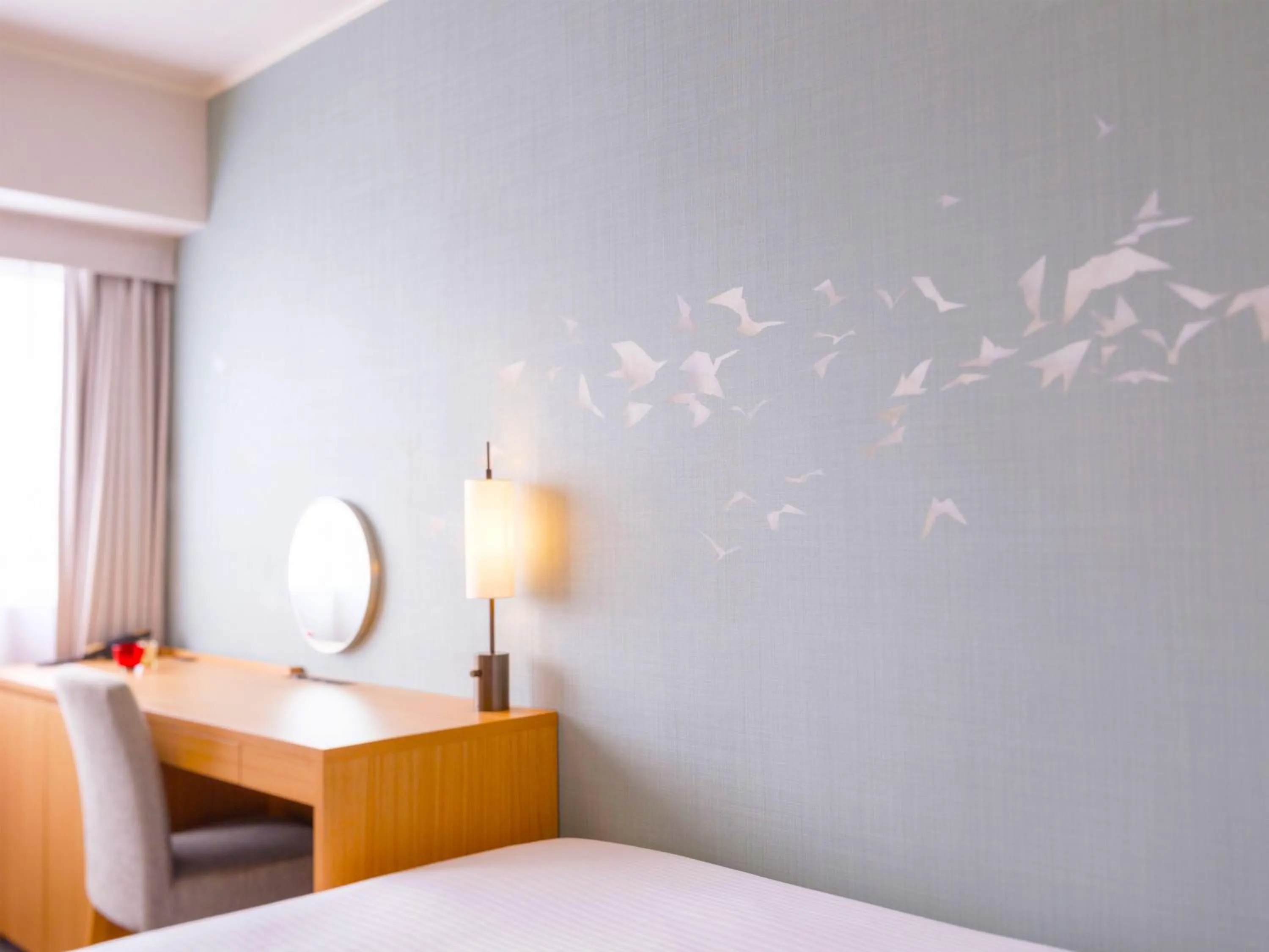 Decorative detail, Bed in Hotel Nikko Himeji