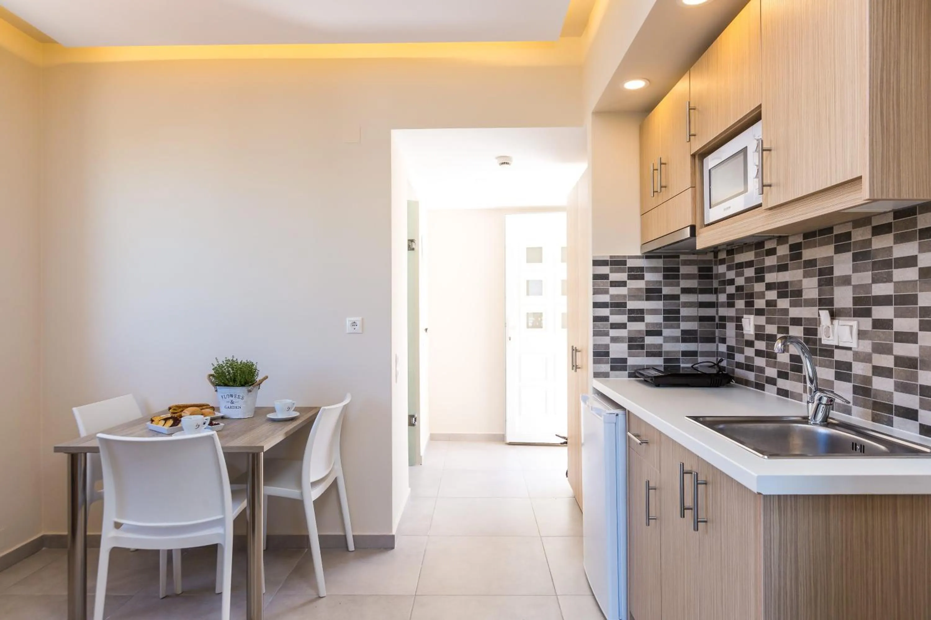 Kitchen or kitchenette in Theo Star Beach Hotel