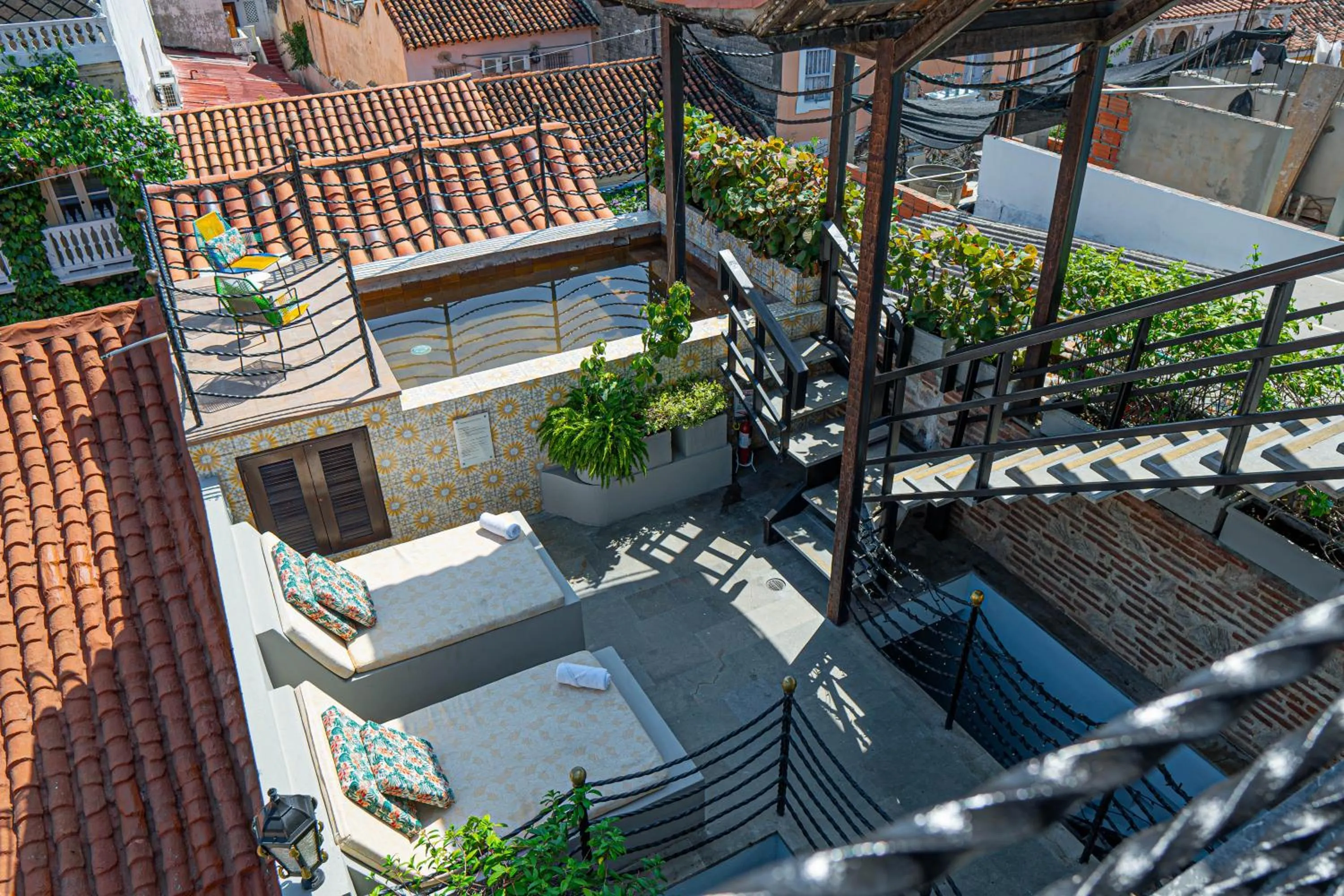 Swimming pool in Hotel Monaguillo de Getsemaní