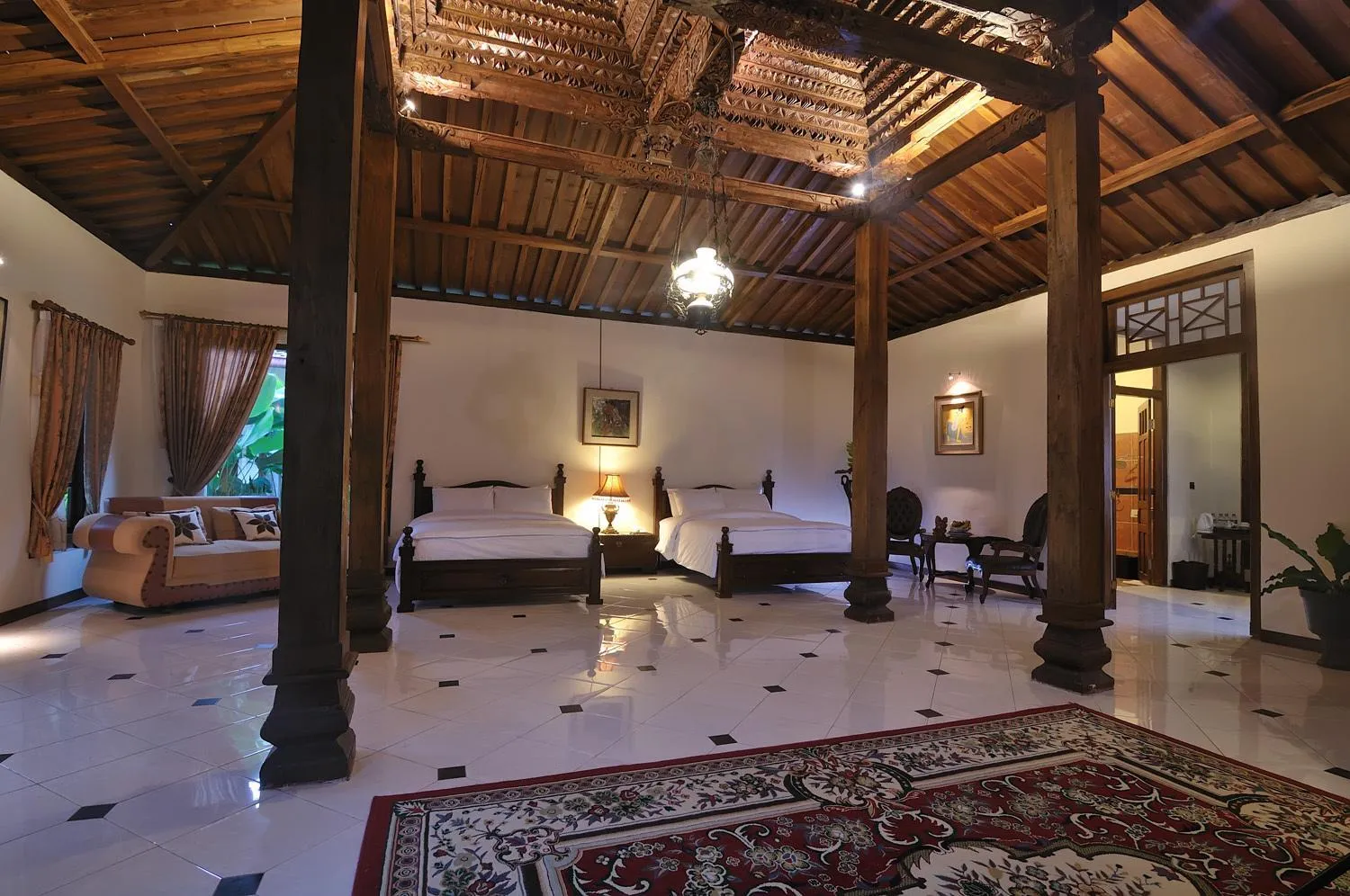 Decorative detail, Bed in Joglo Plawang Villa & Resort