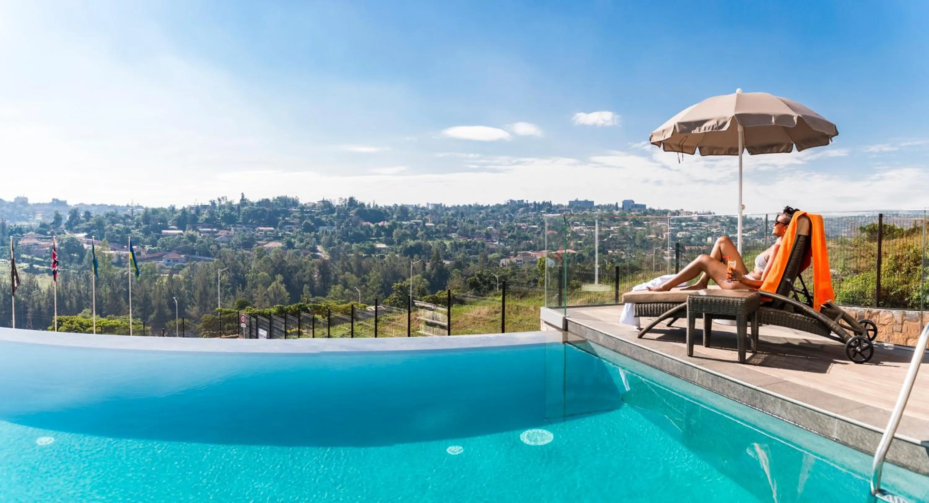Pool view in Onomo Hotel Kigali