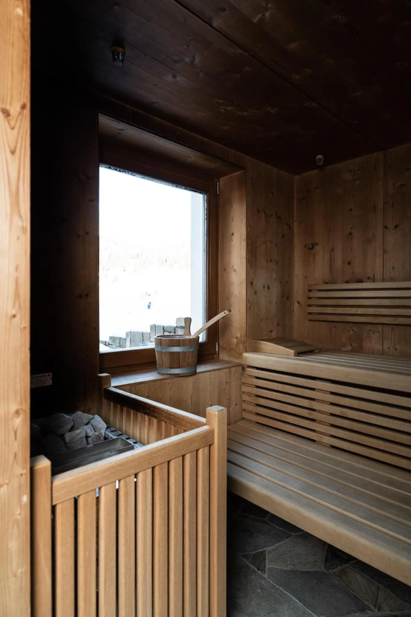 Sauna in Garni Hotel Bel Vert