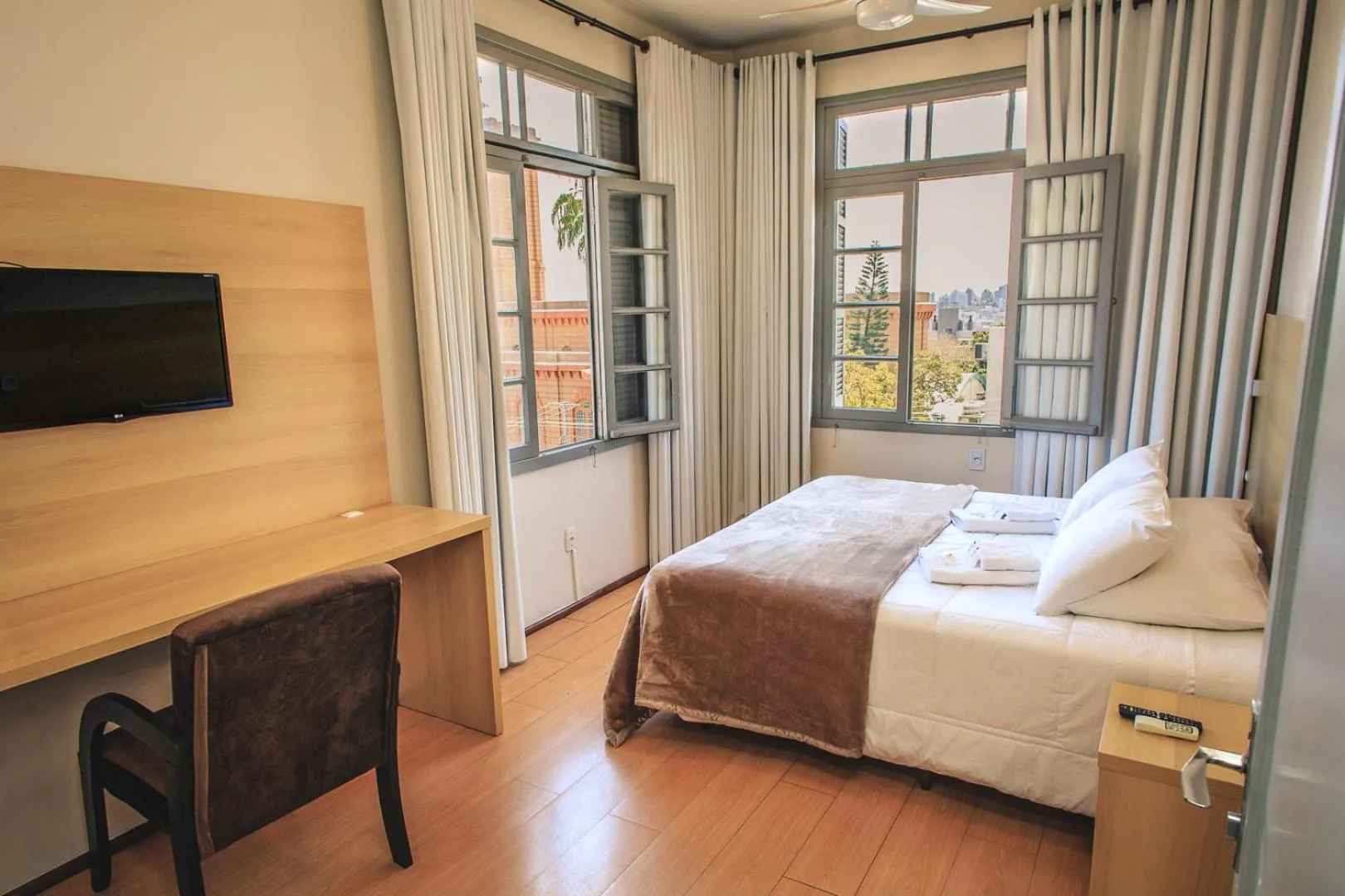 Bed in Hotel Pousada São Lourenço