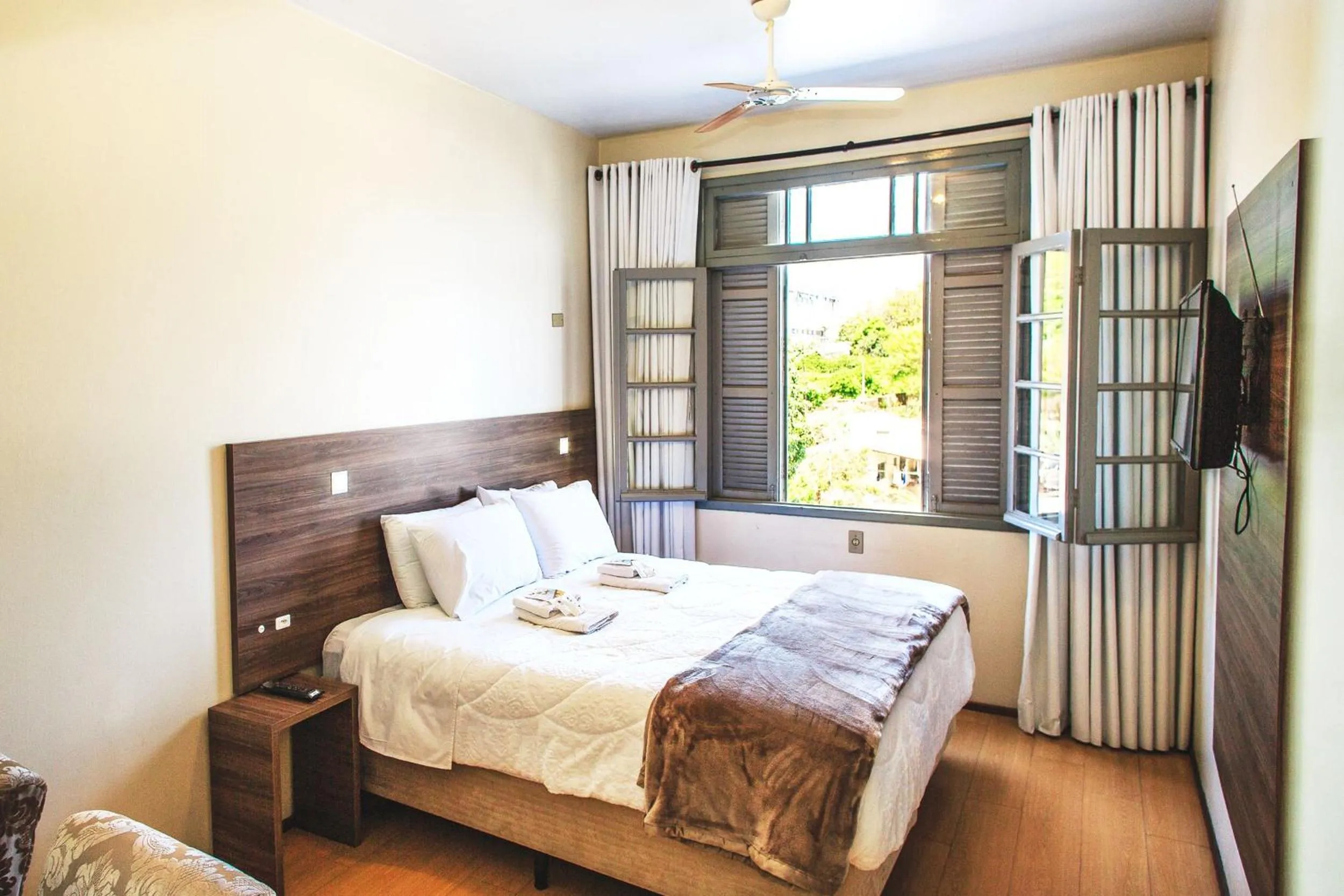 Bed in Hotel Pousada São Lourenço