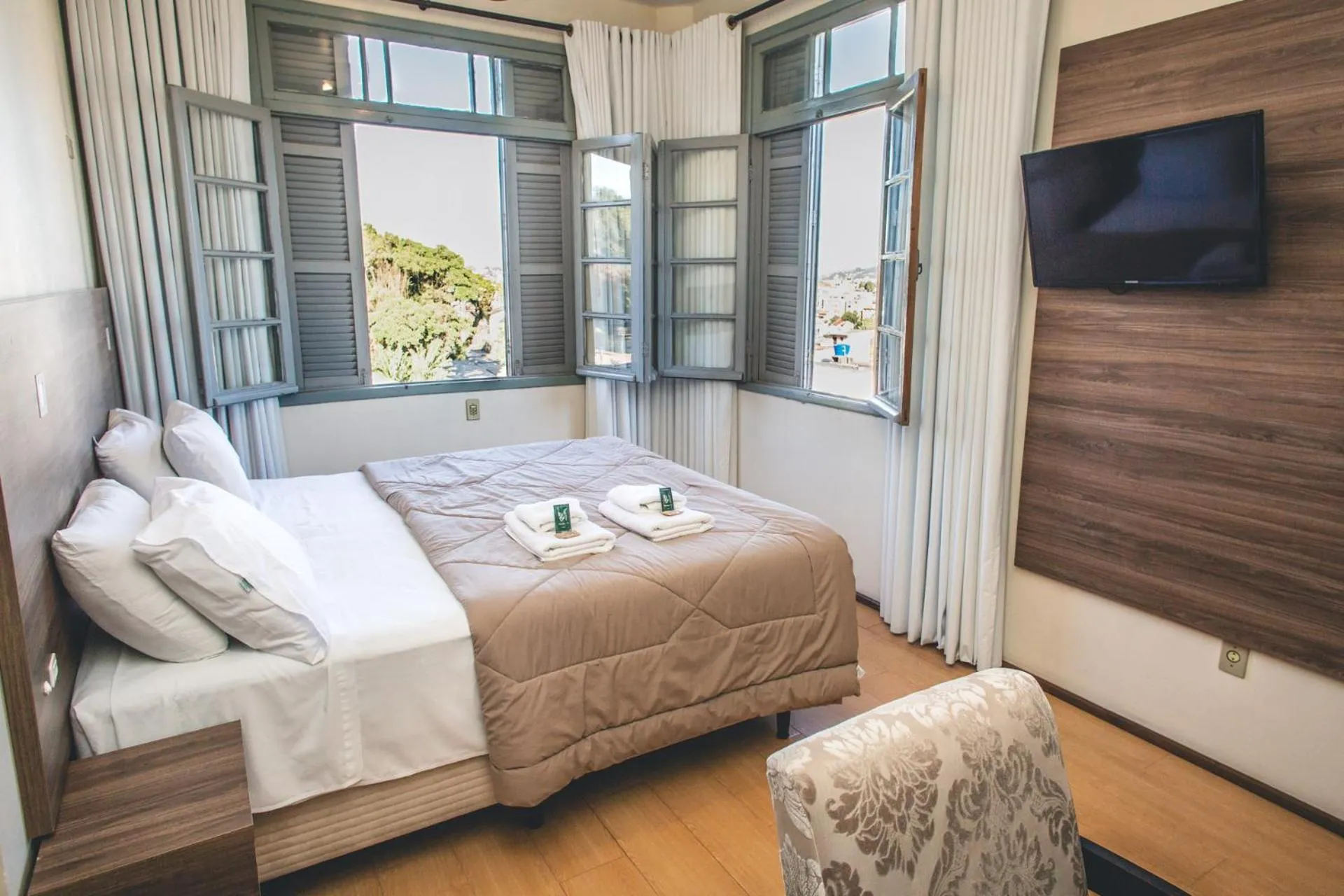 TV and multimedia, Bed in Hotel Pousada São Lourenço