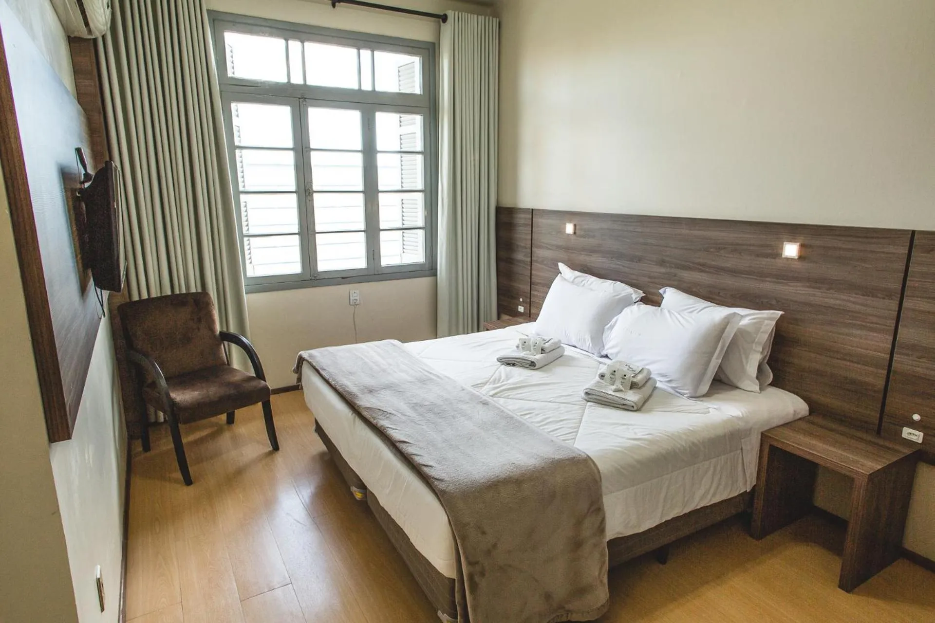 Bed in Hotel Pousada São Lourenço