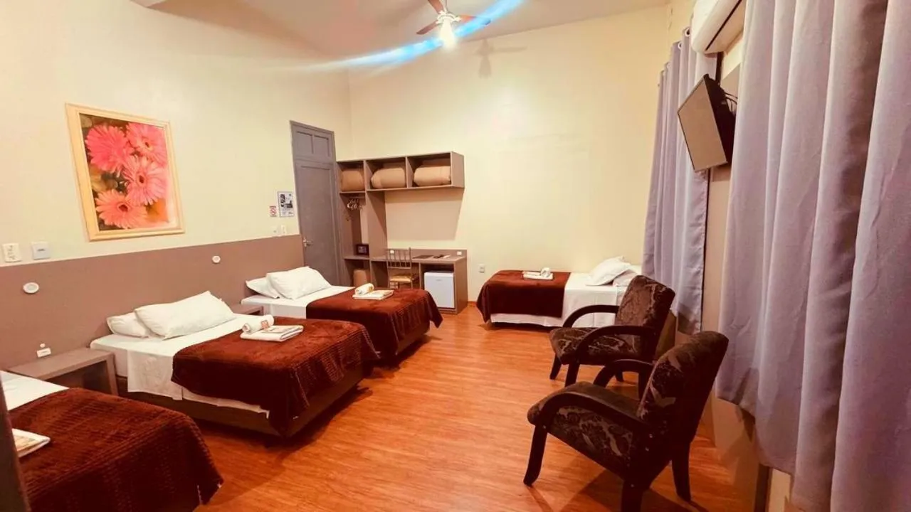 Bed in Hotel Pousada São Lourenço