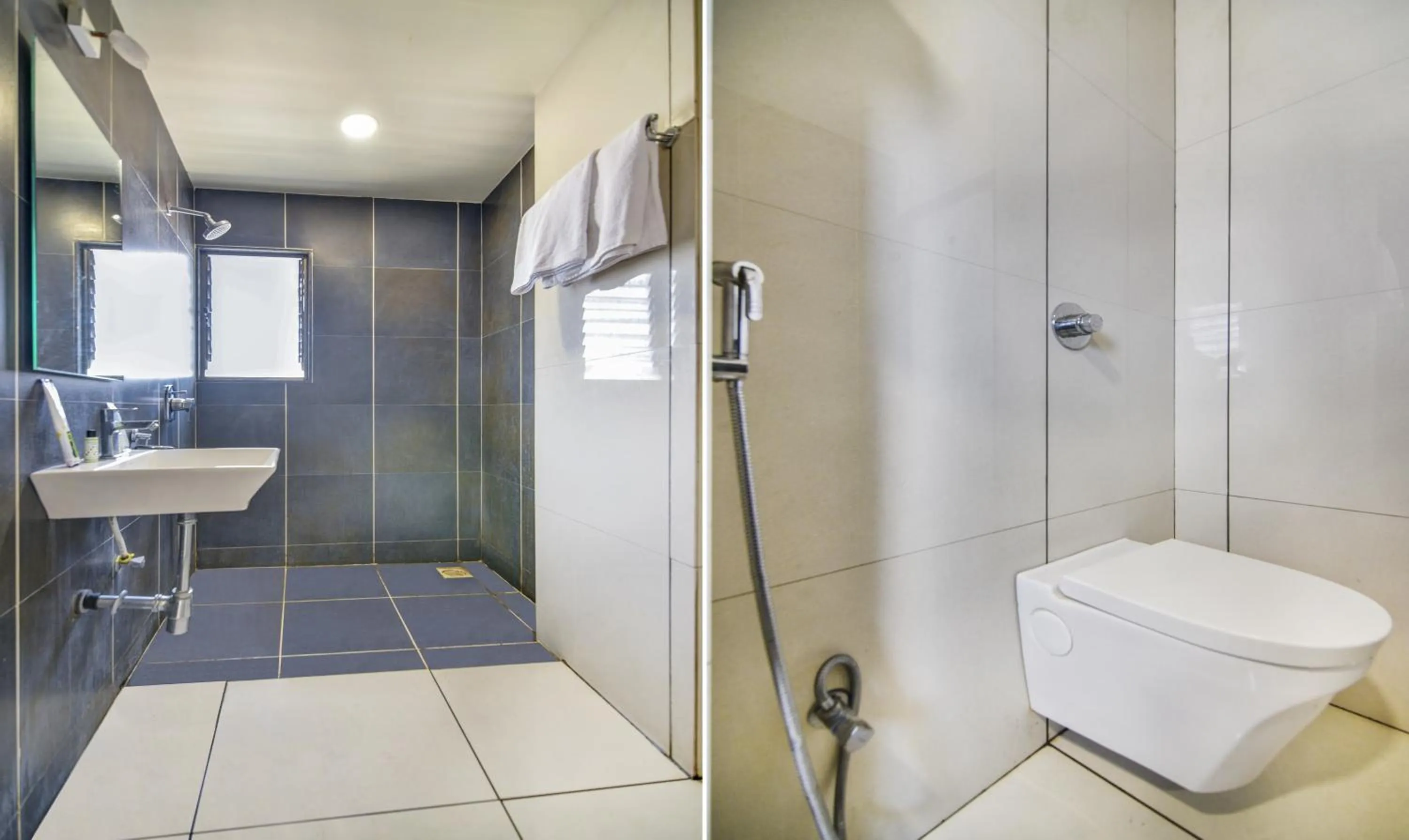 Toilet in Treebo Shree Sai Suites - 2km from Mahalaxmi Temple