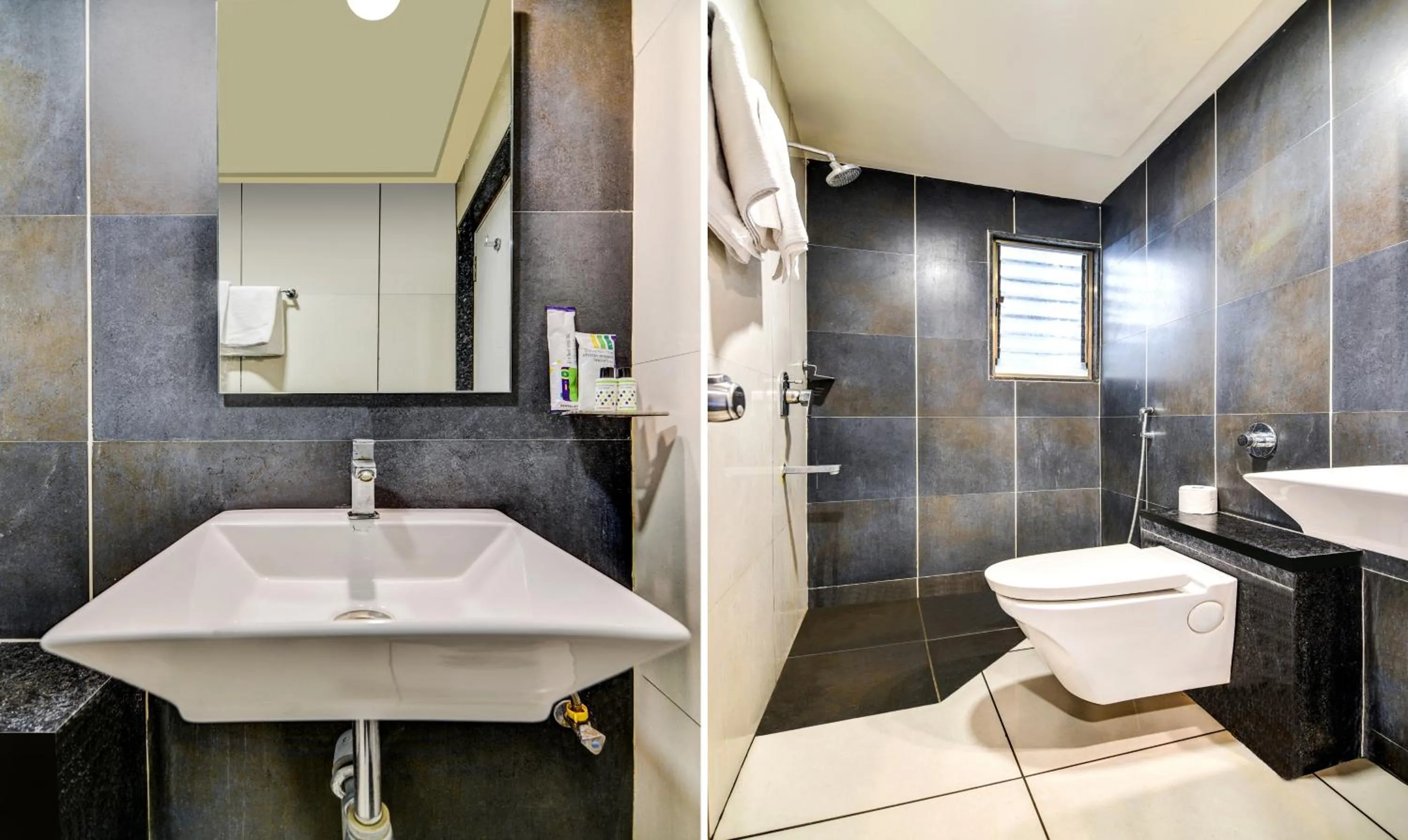 Toilet in Treebo Shree Sai Suites - 2km from Mahalaxmi Temple