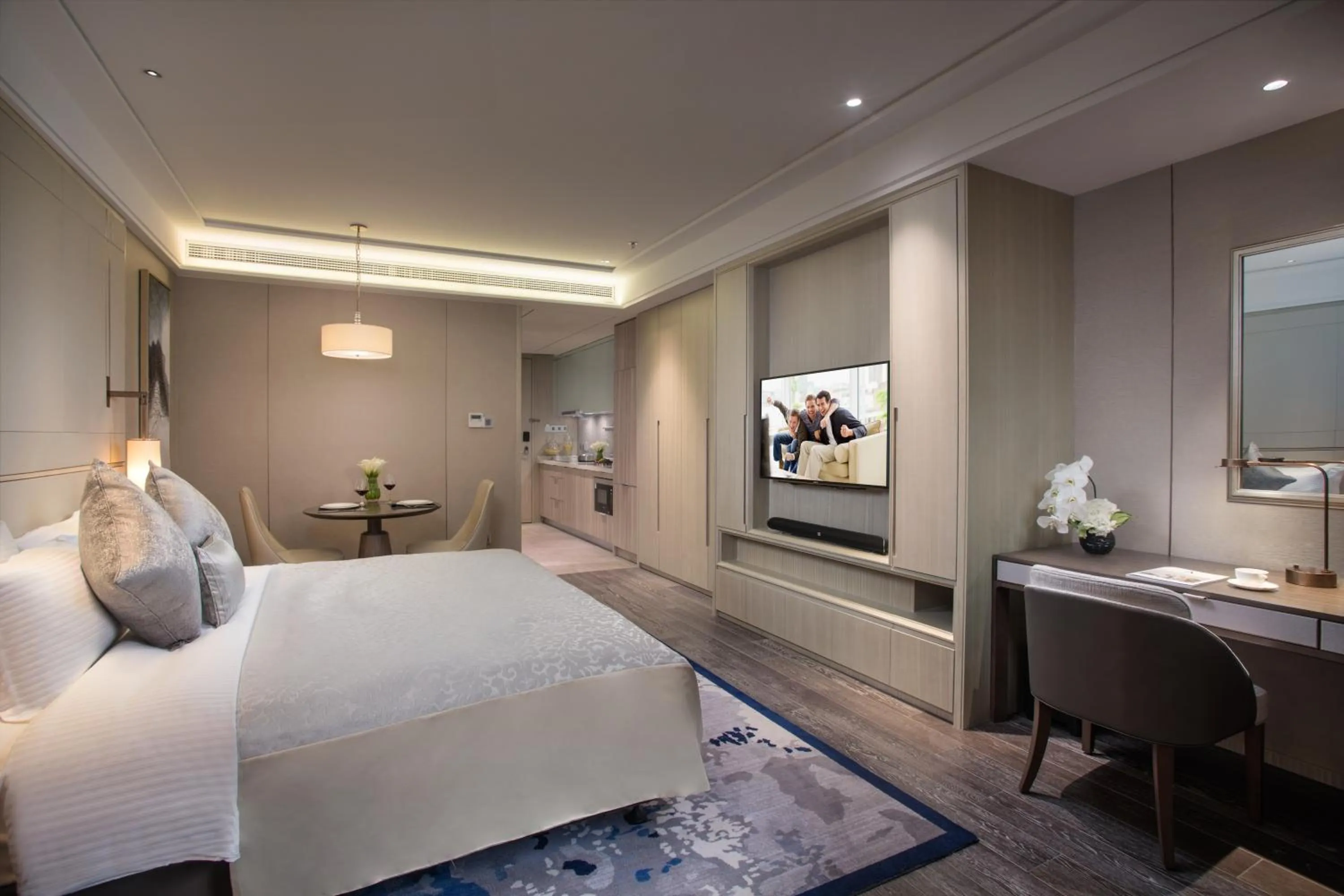 Photo of the whole room, Bed in Ascott Harmony City Nantong