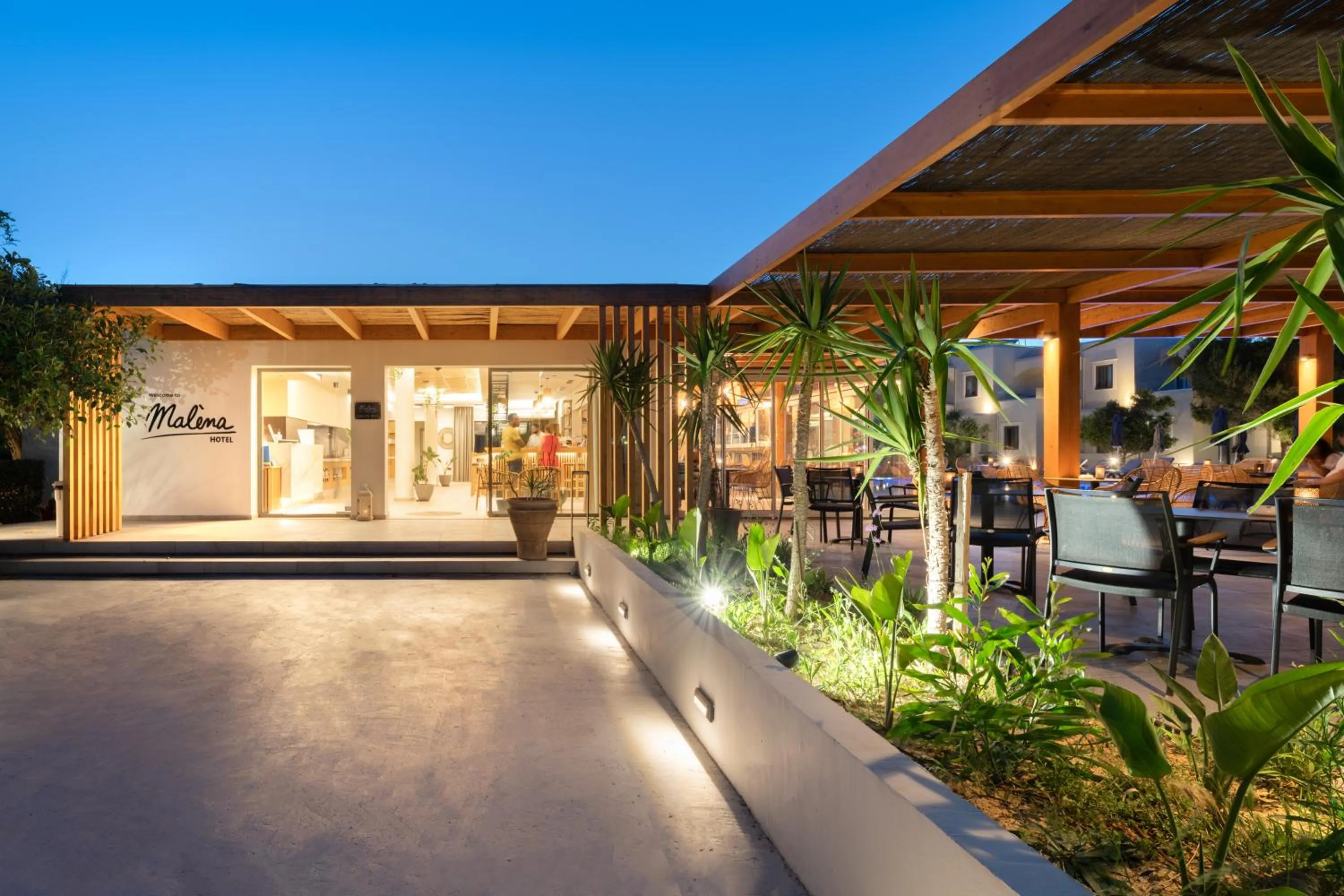 Patio in Malena Hotel & Suites - Adults Only by Omilos Hotels