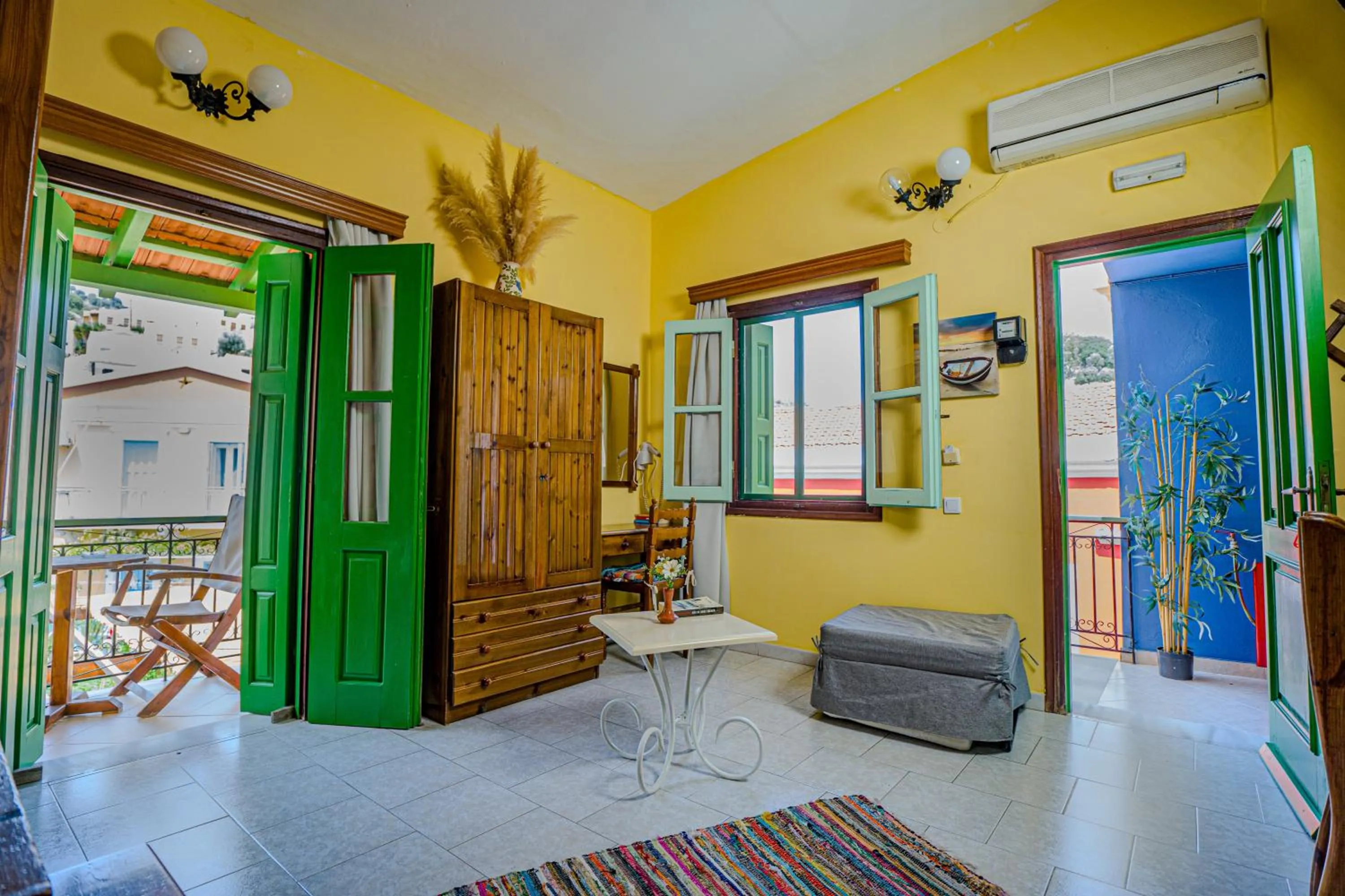 Living room in Symi Garden Studios