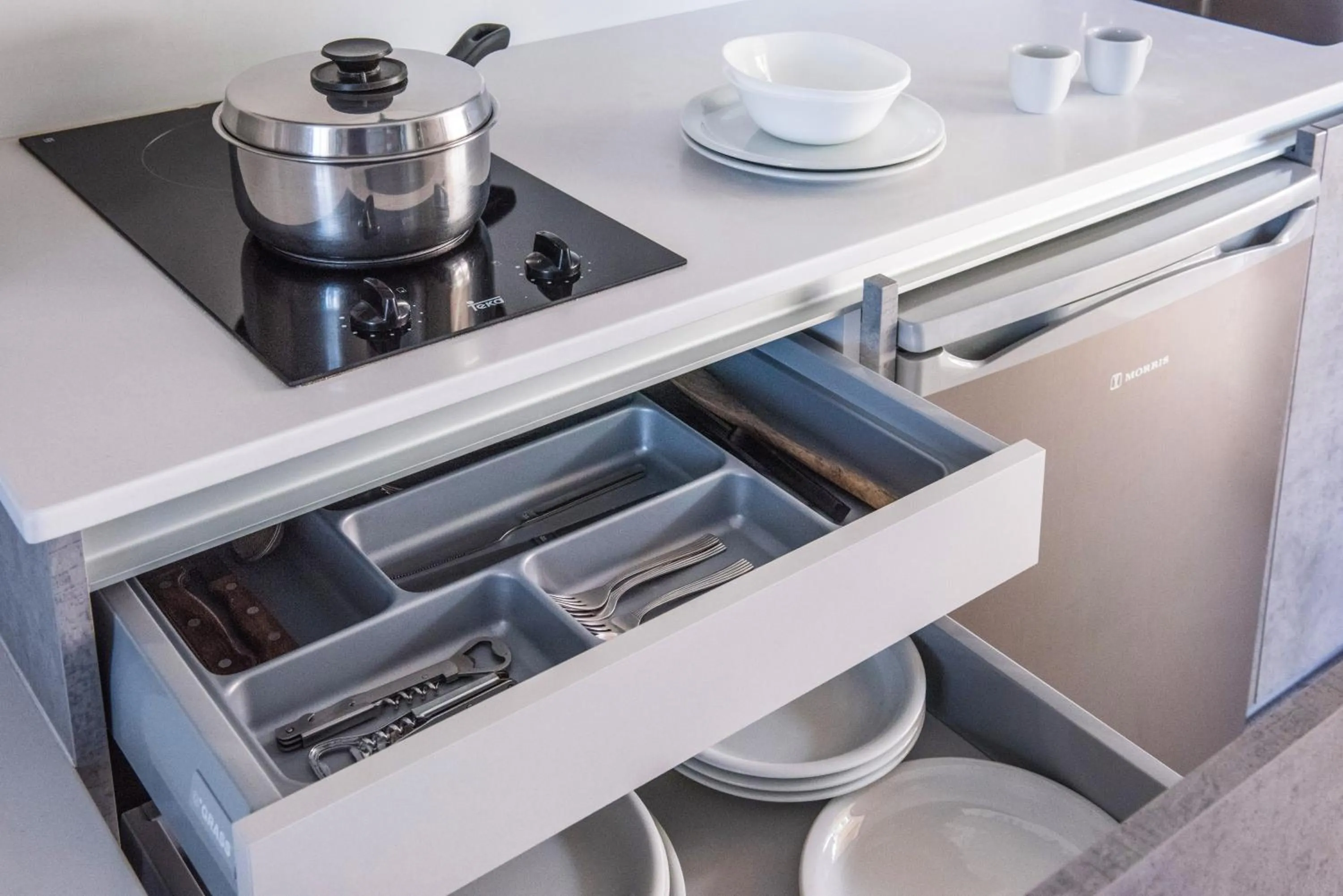 Kitchen or kitchenette in Skajado Holiday Apartments