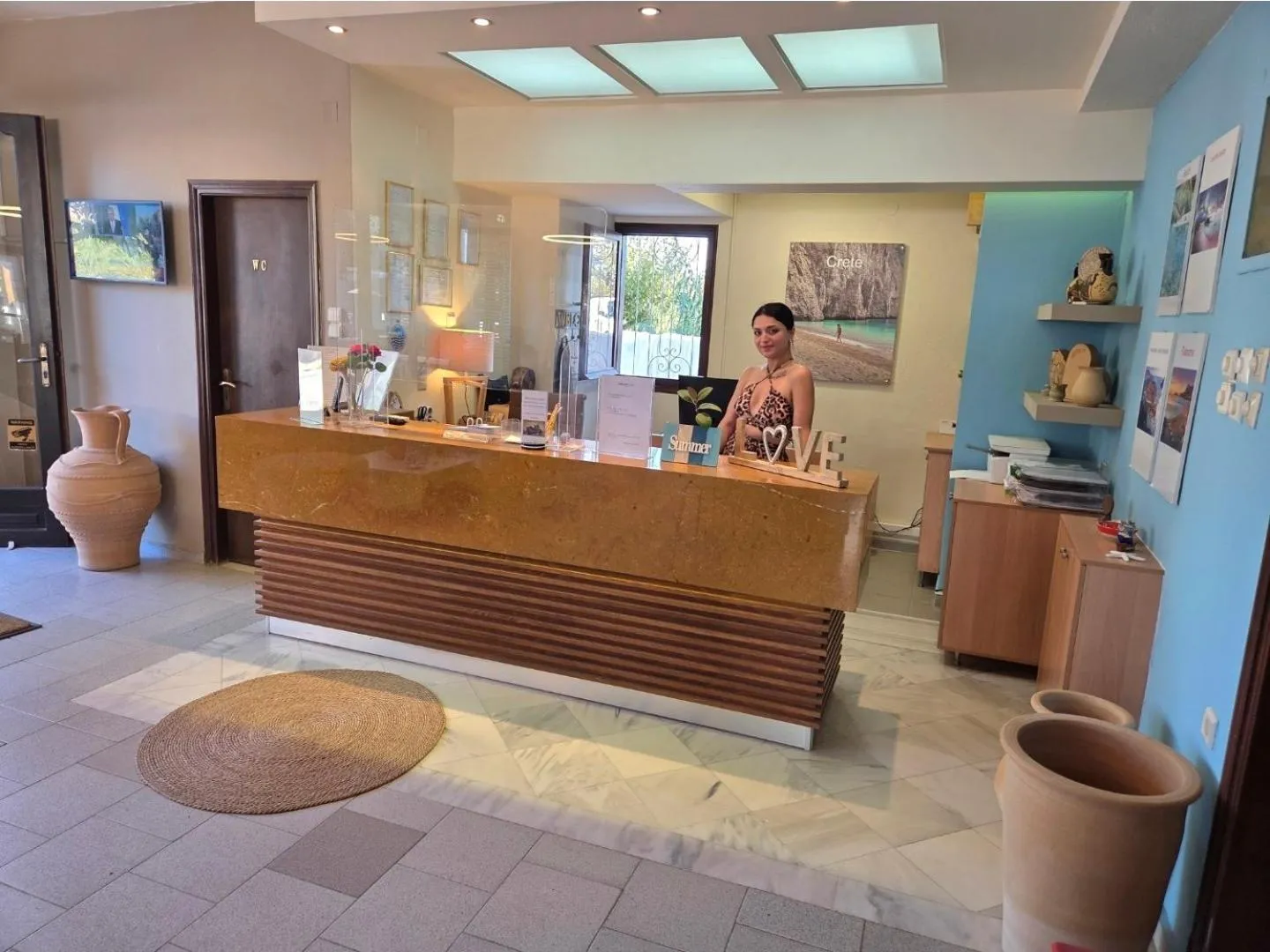 Lobby or reception in Arhodiko Hotel