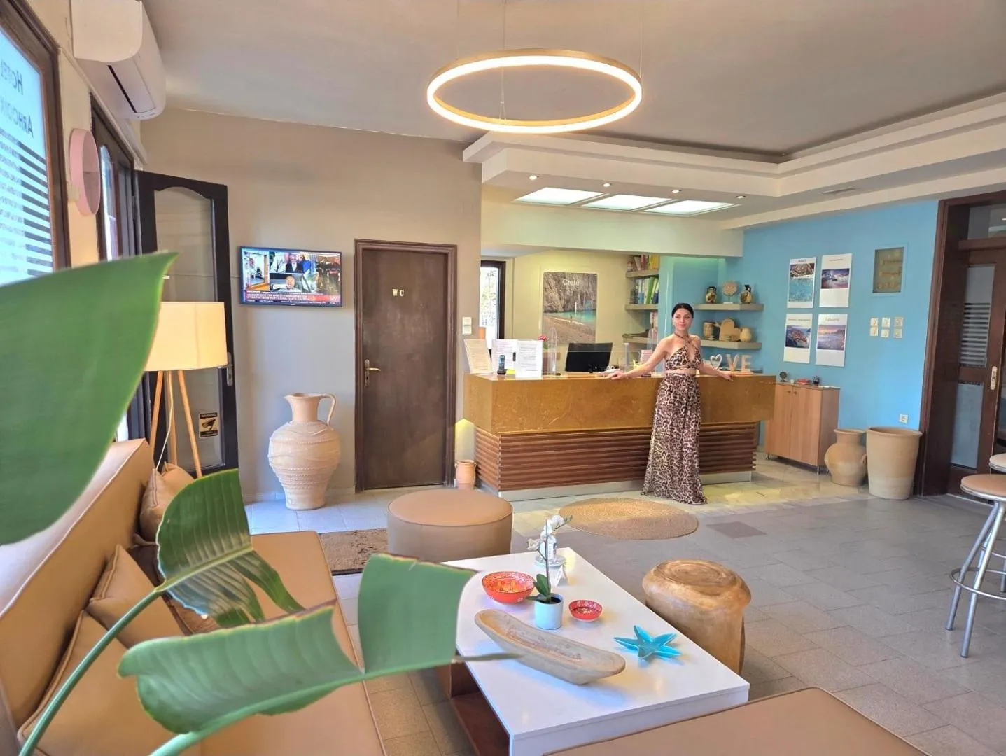 Lobby or reception in Arhodiko Hotel