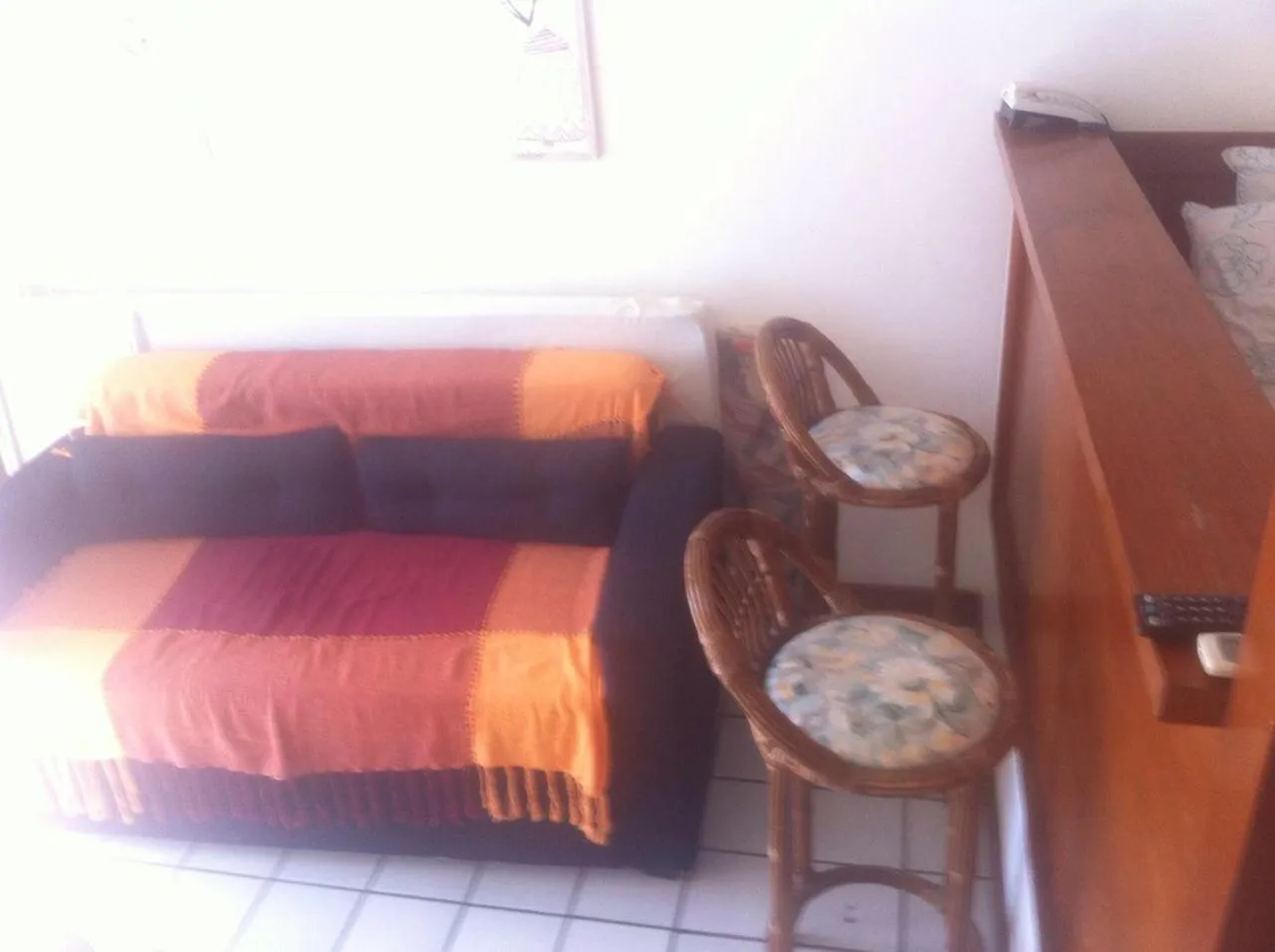 Living room, Bed in Bahia Flat