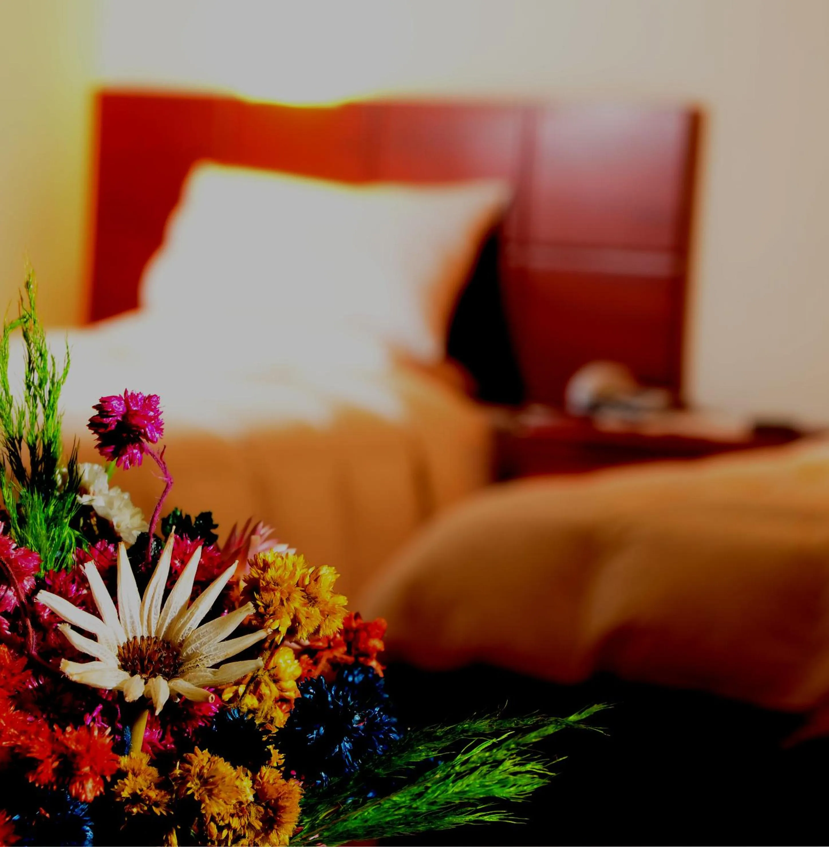 Bed in Golden Inca Hotel