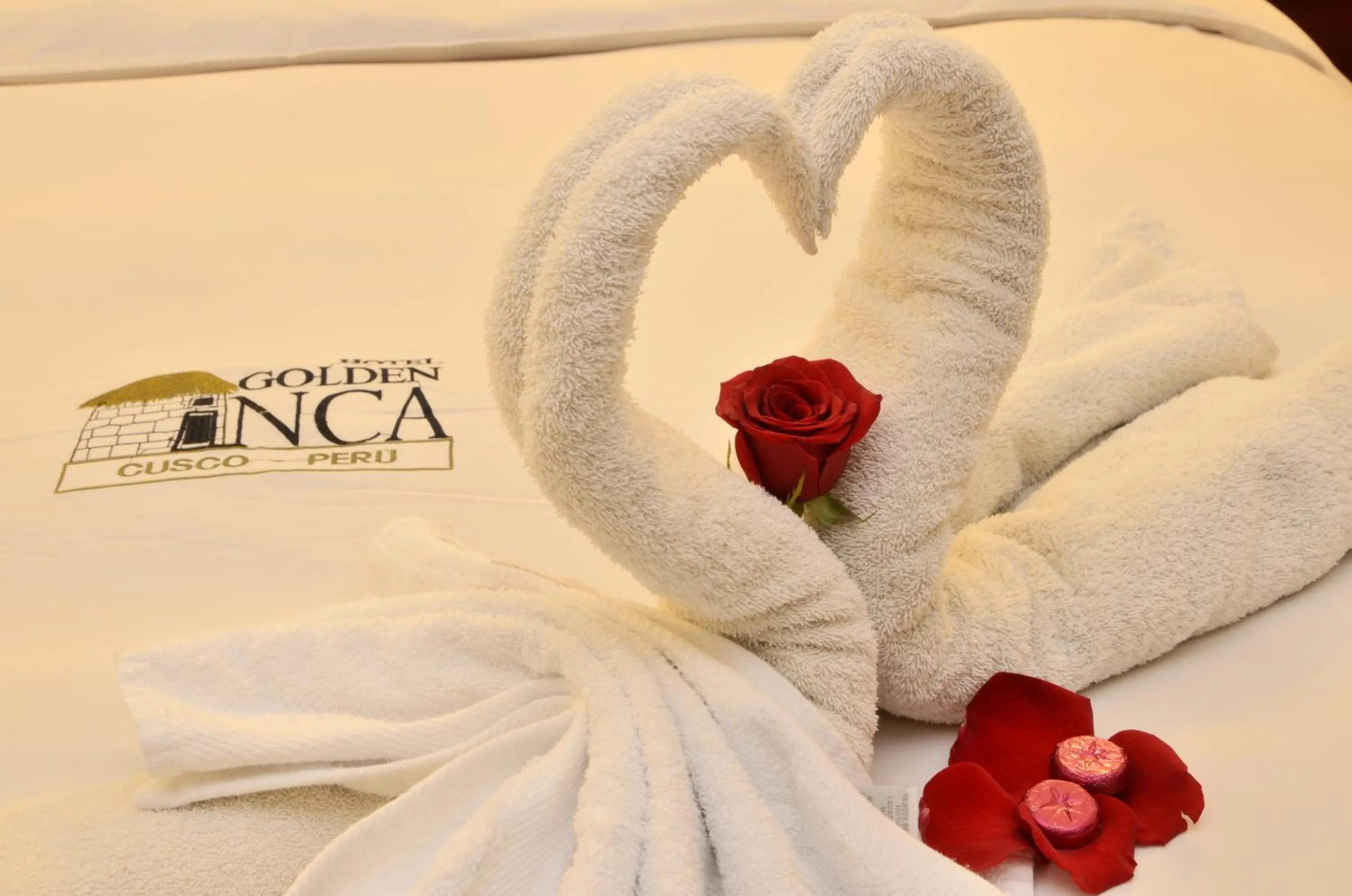 Bed in Golden Inca Hotel