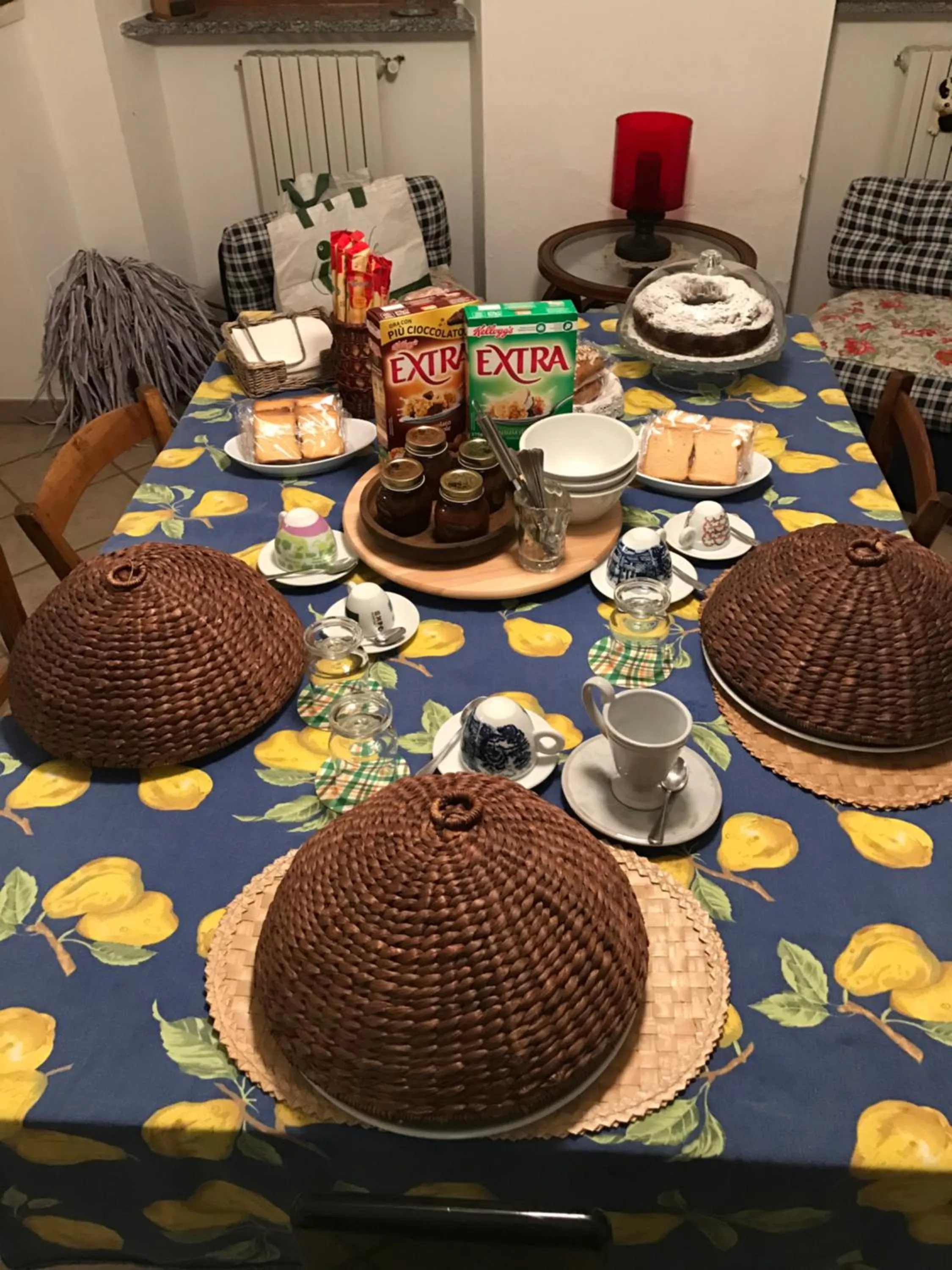 Food and drinks in La casa tra i vigneti