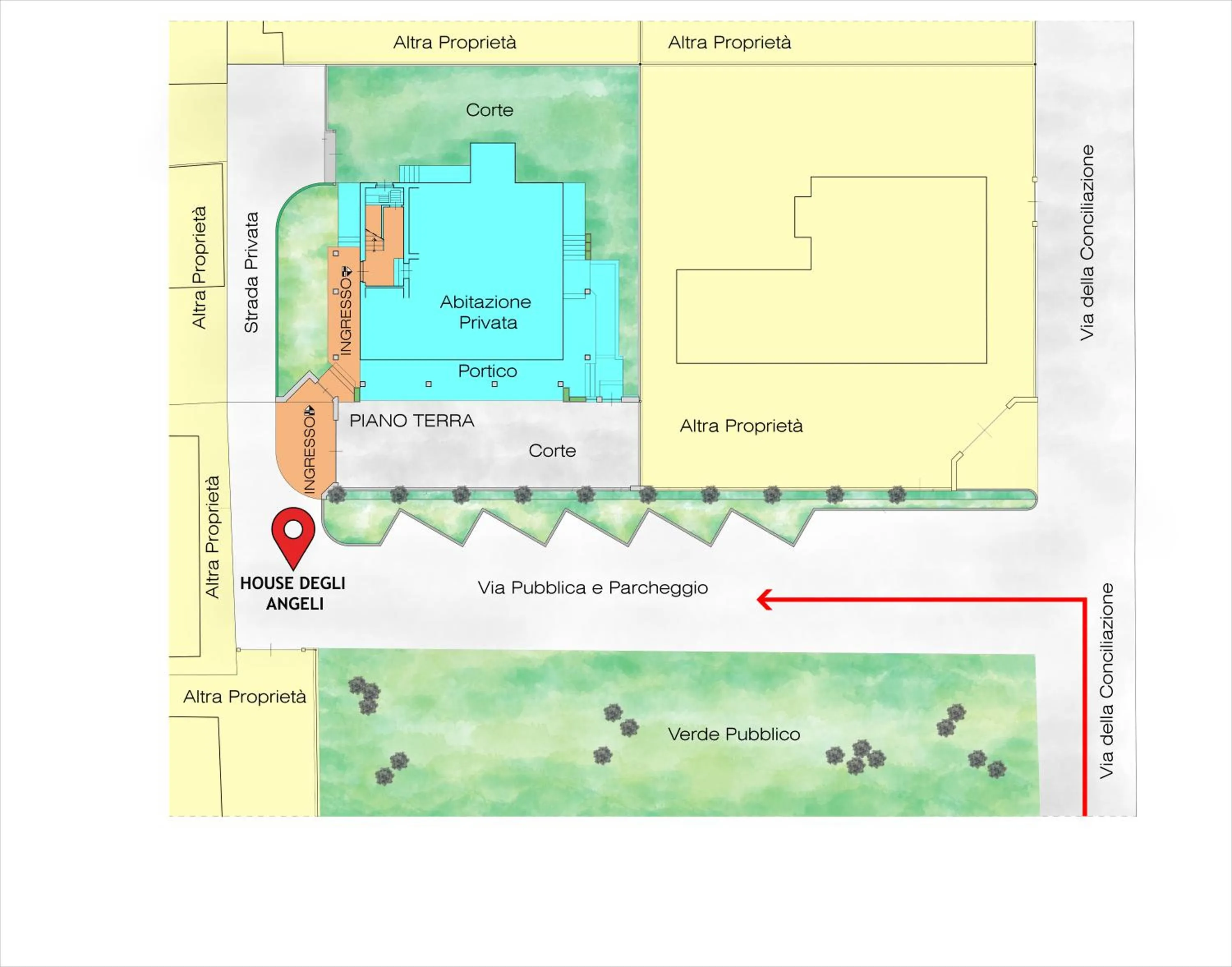Floor plan in House Degli Angeli Rooms