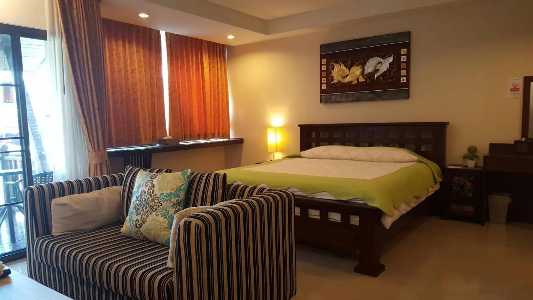 Bed in Kong Garden View Resort Chiang Rai