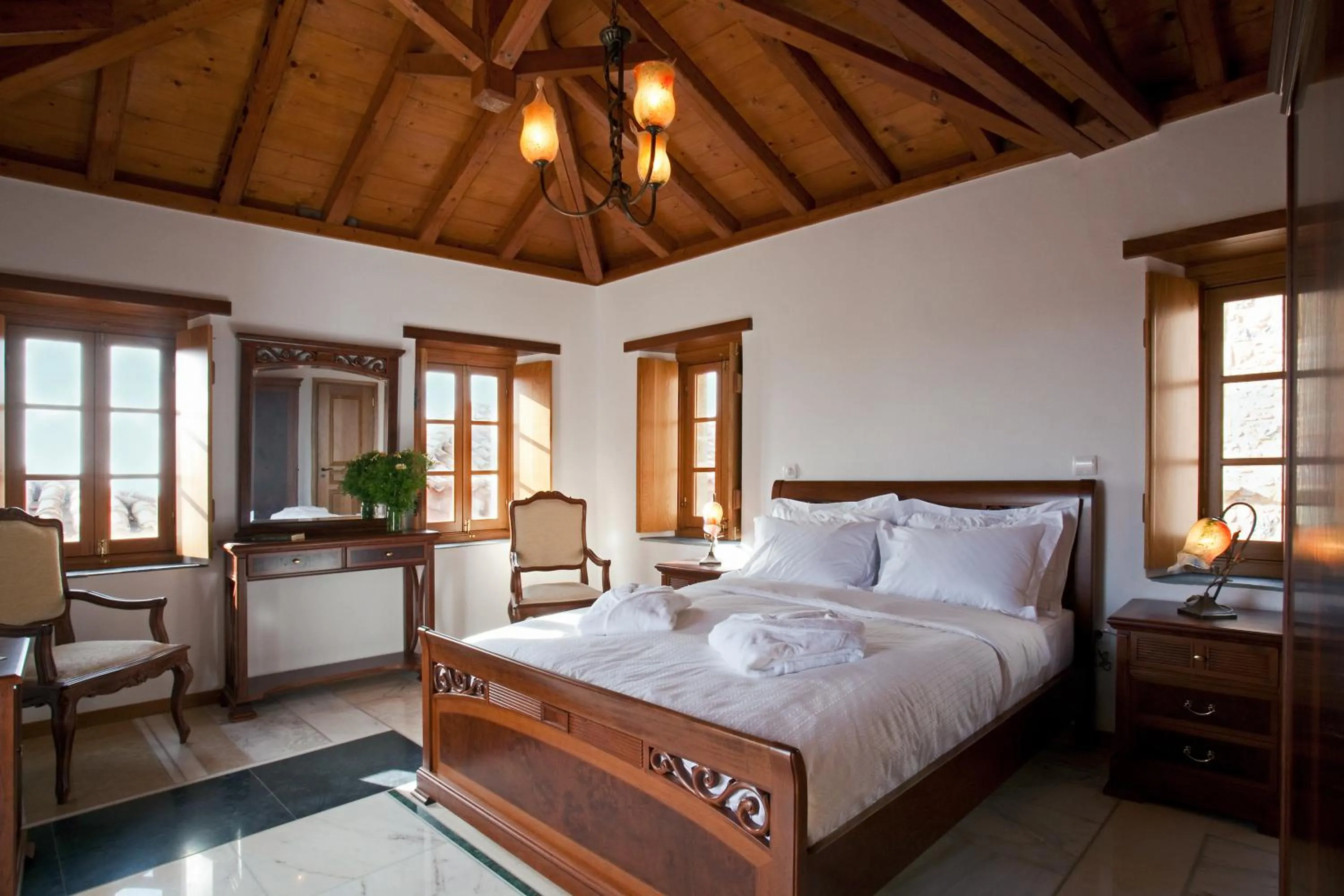 Bed in Likinia Hotel