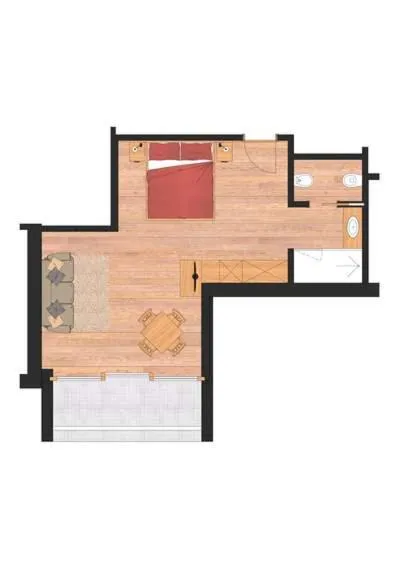 Bed in Arnica Mountain Hotel