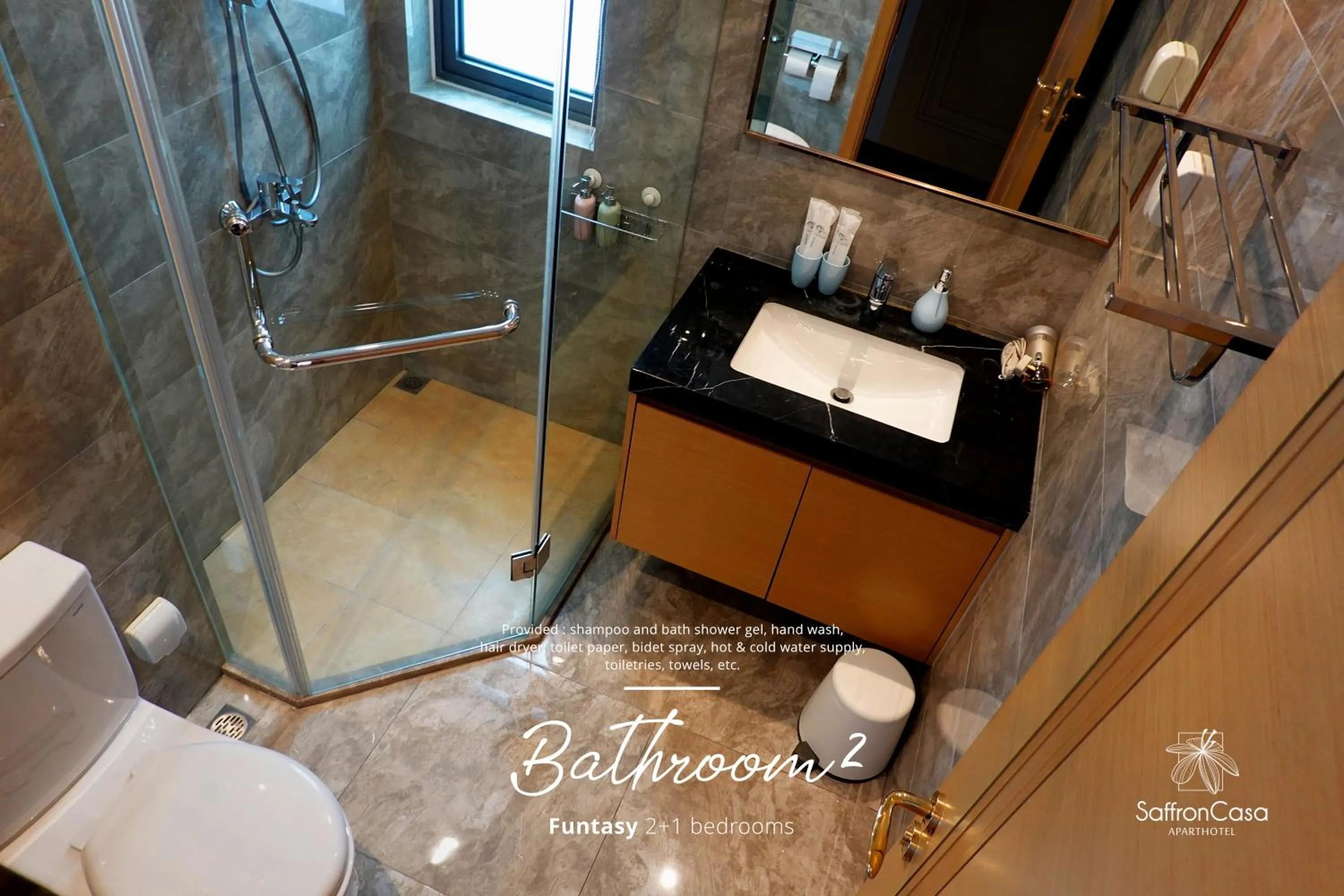 Bathroom in R&F Princess Cove JB By SaffronCasa JB