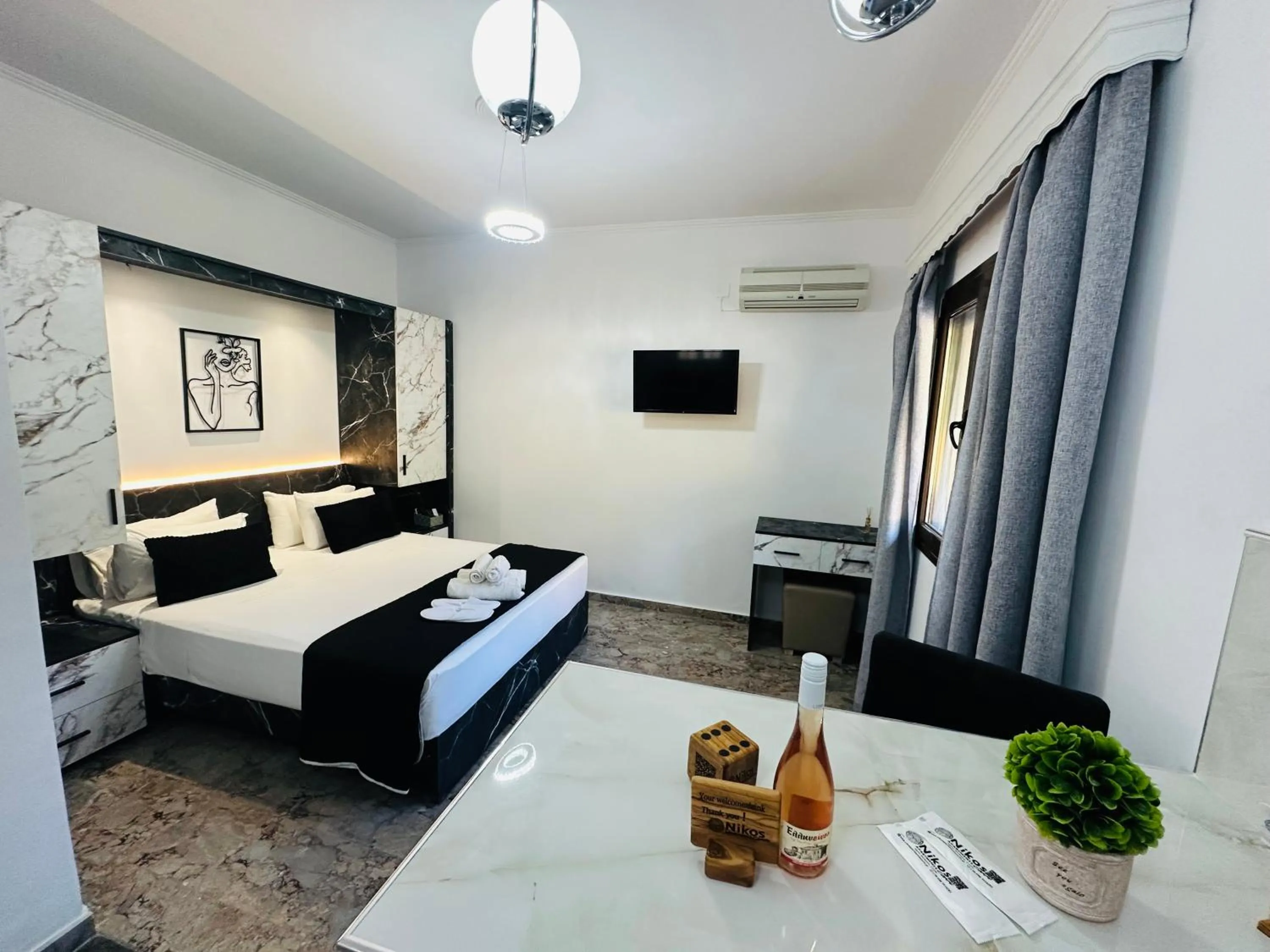 Bedroom, Bed in Nikos Apartments Corfu