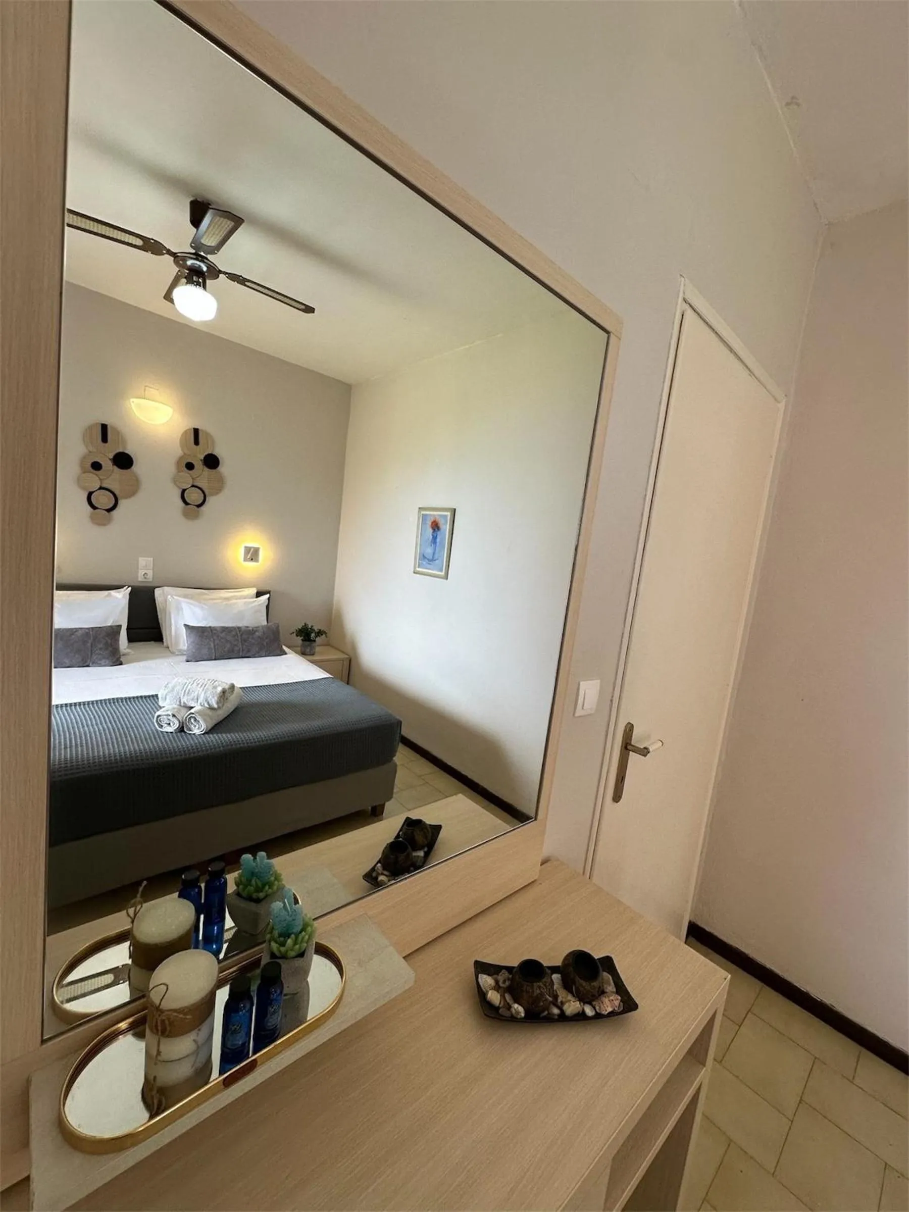 Bed in Nikos Apartments Corfu