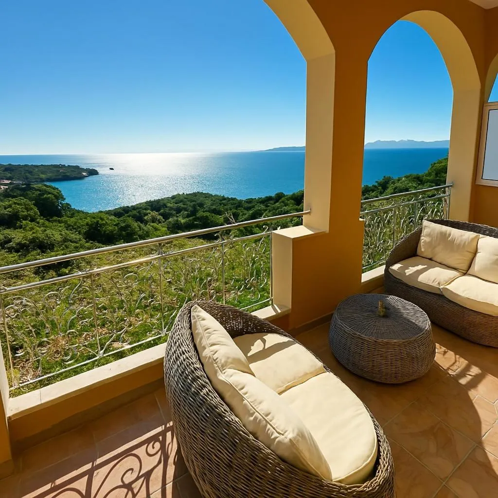 Balcony/Terrace in Nikos Apartments Corfu