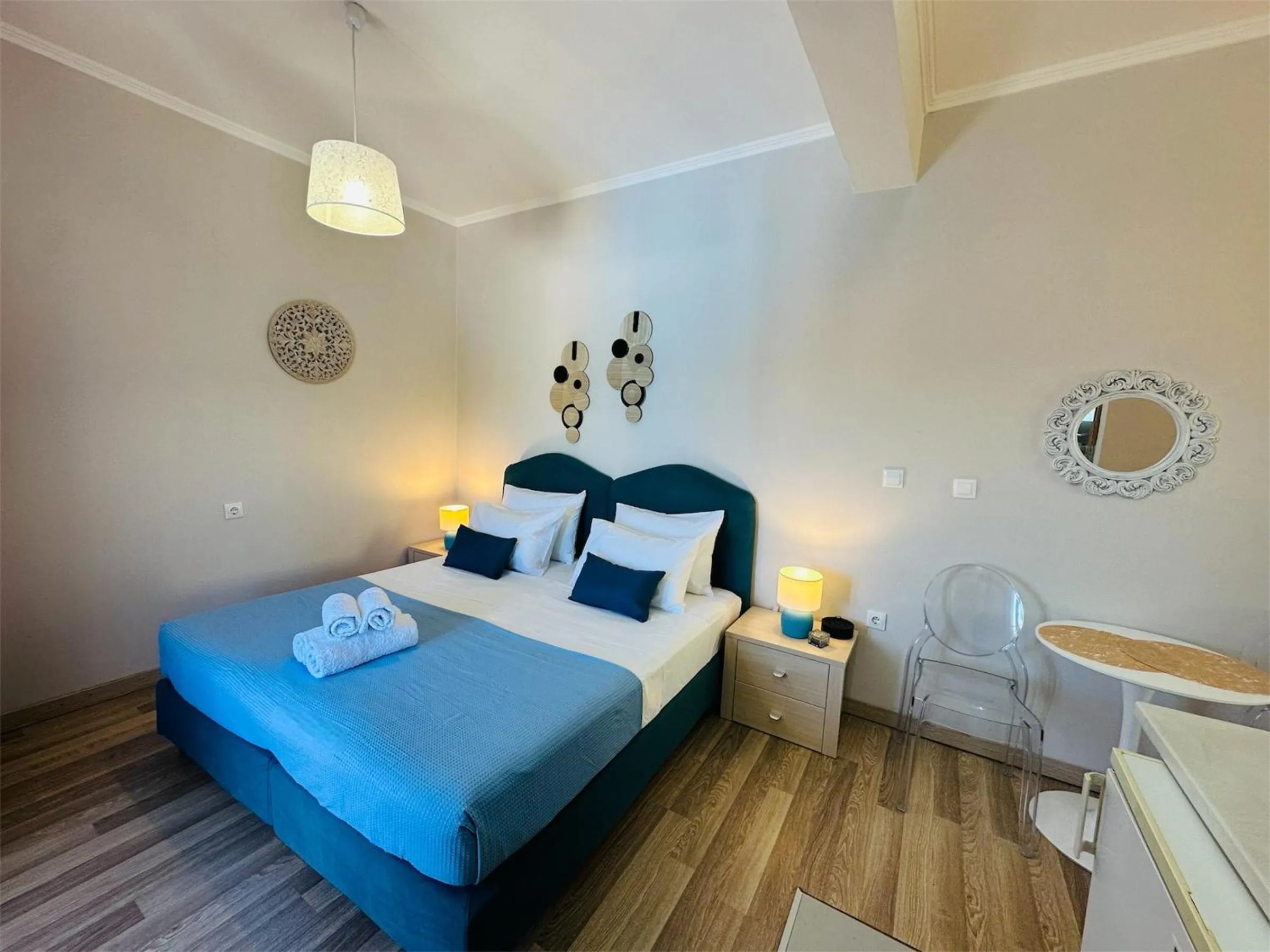 Bed in Nikos Apartments Corfu