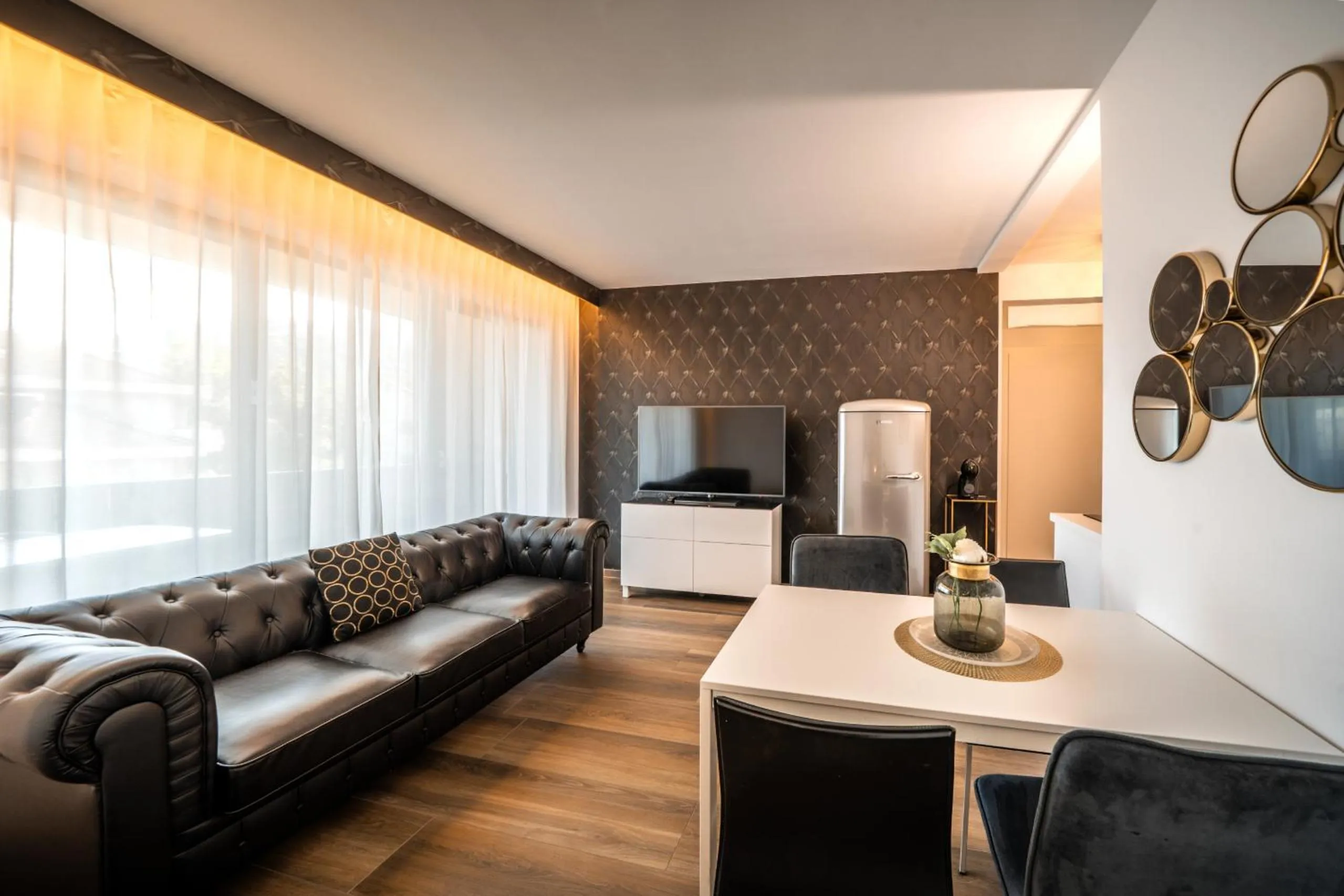 Living room in goldfinger + suites